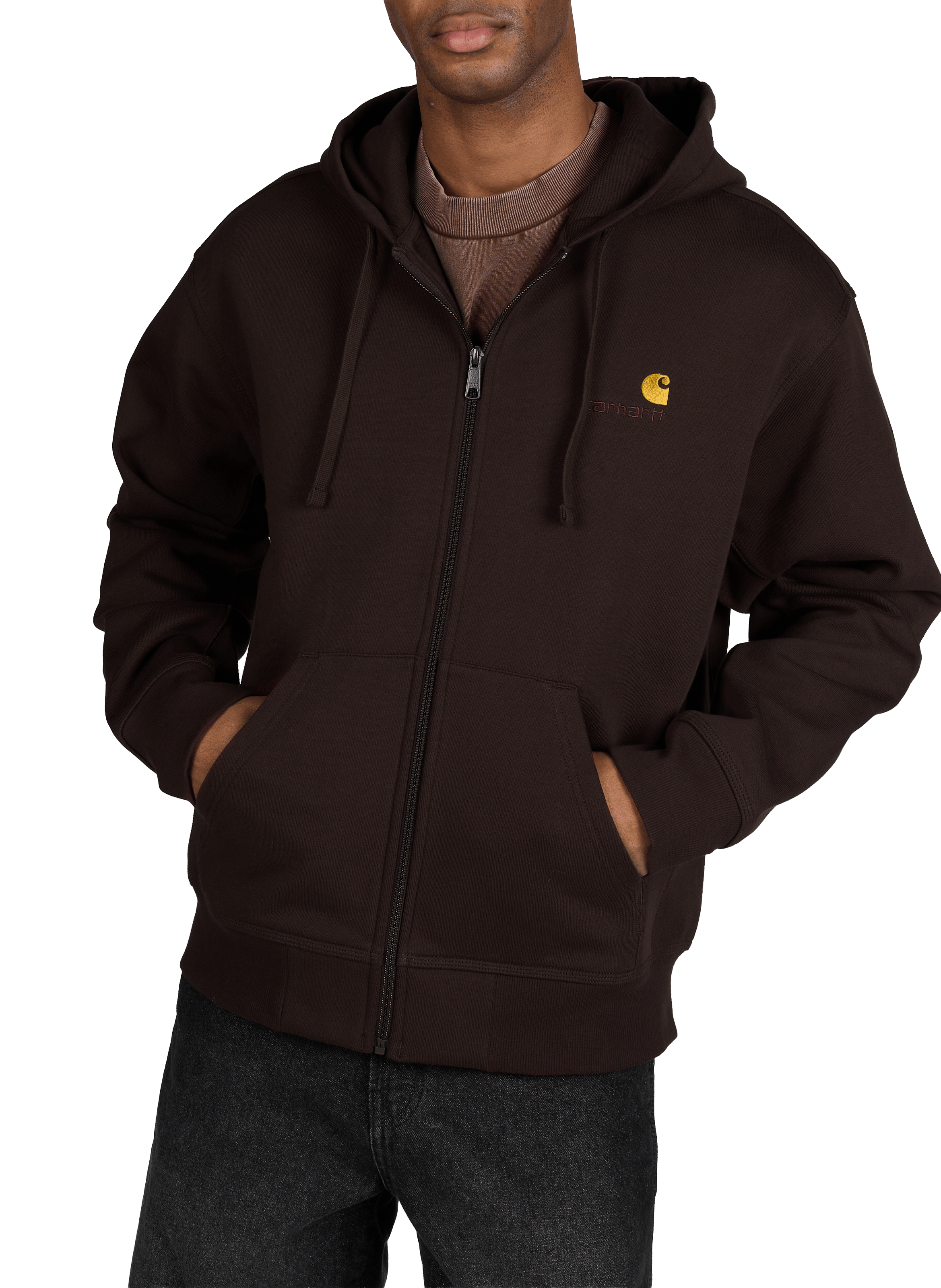 Hoodie ample en coton mélangé CARHARTT WIP Marron