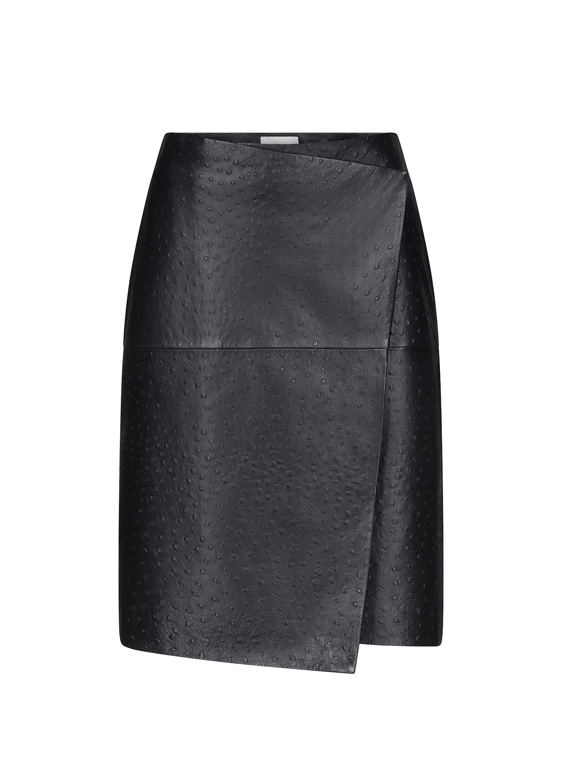 GORA short lamb leather wrap skirt LOULOU DE SAISON Black