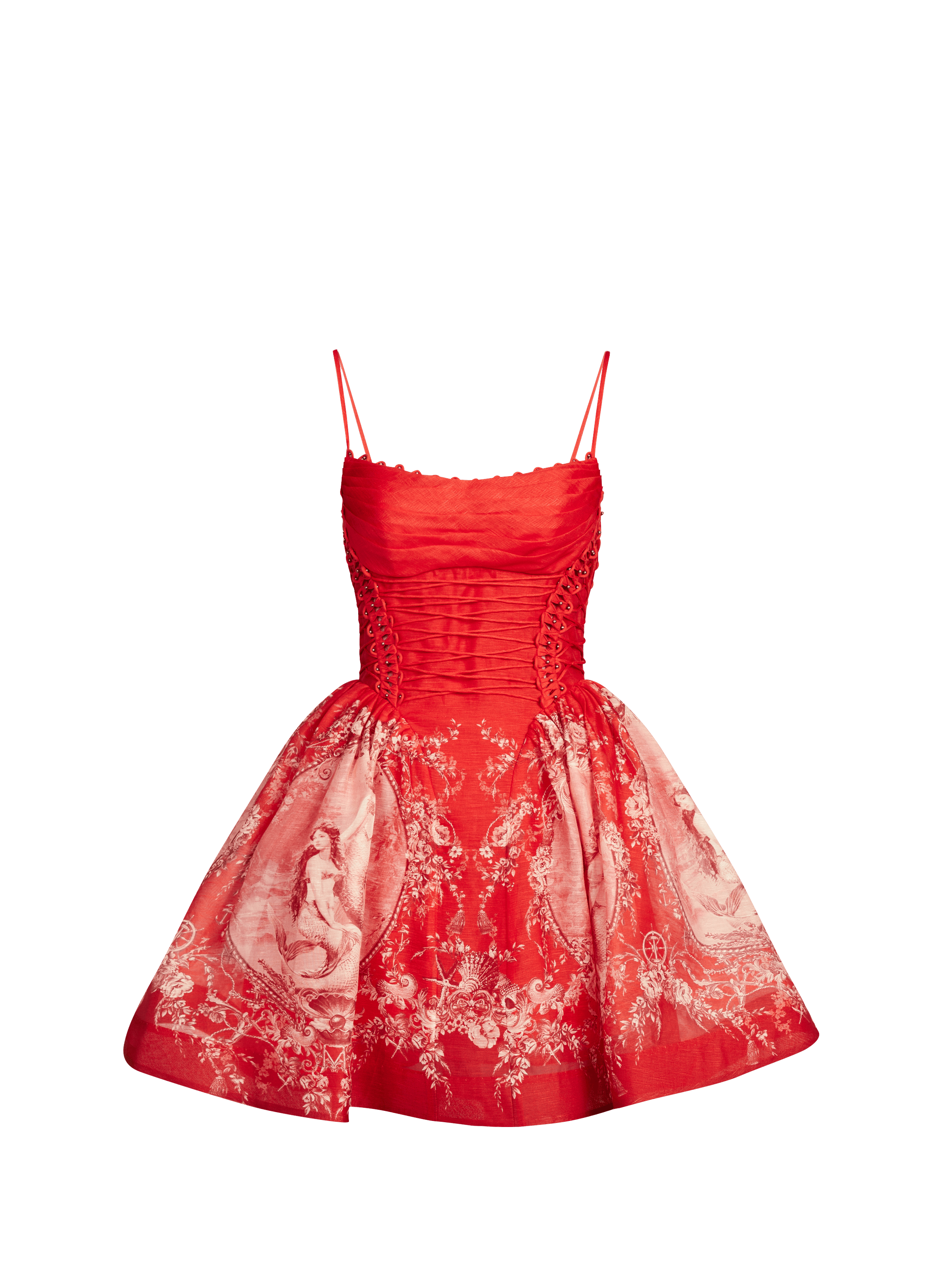 Mini robe à perles Rebellion en lin et soie ZIMMERMANN Multicolore