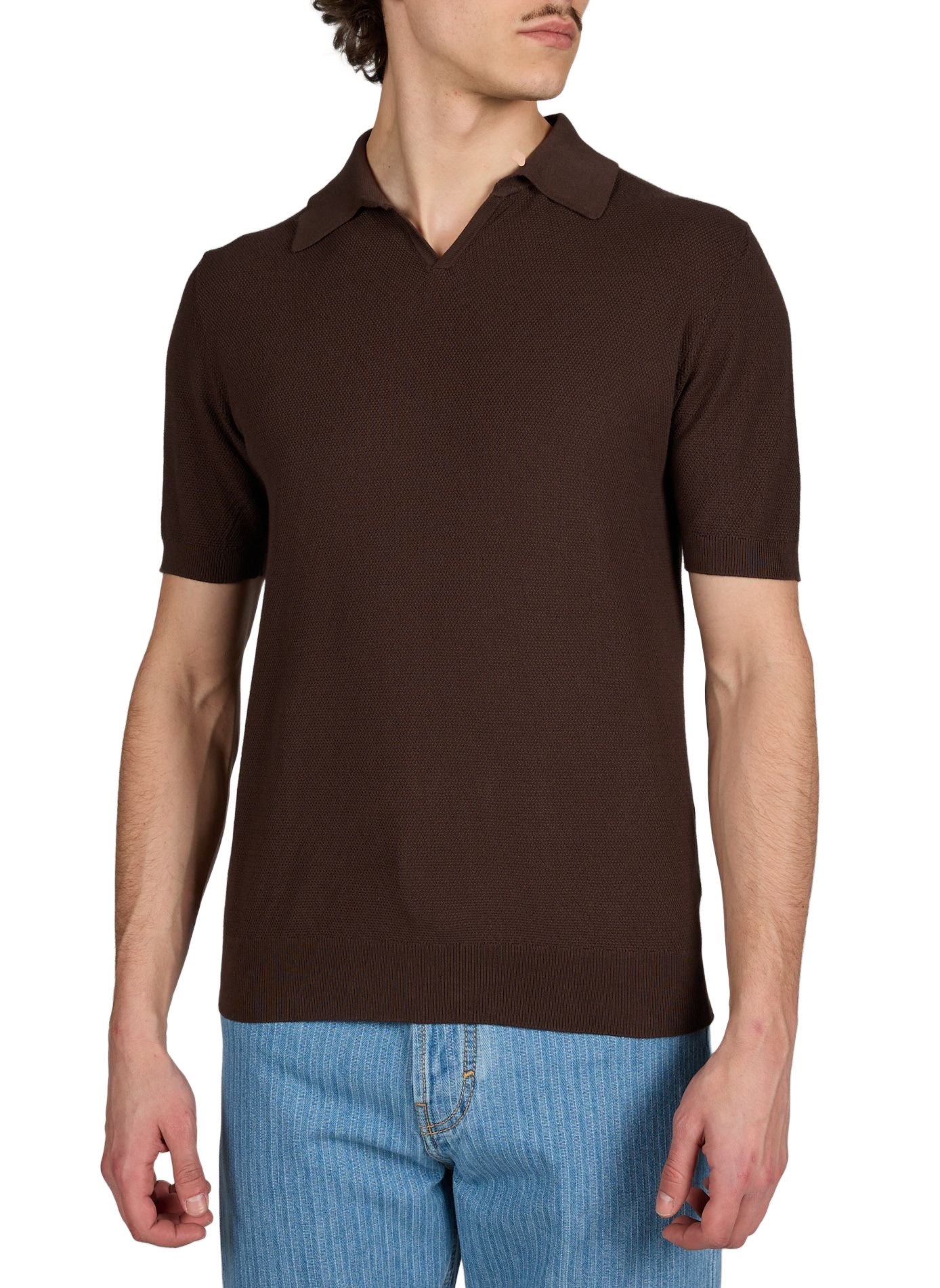 Polo en coton BOGLIOLI Marron