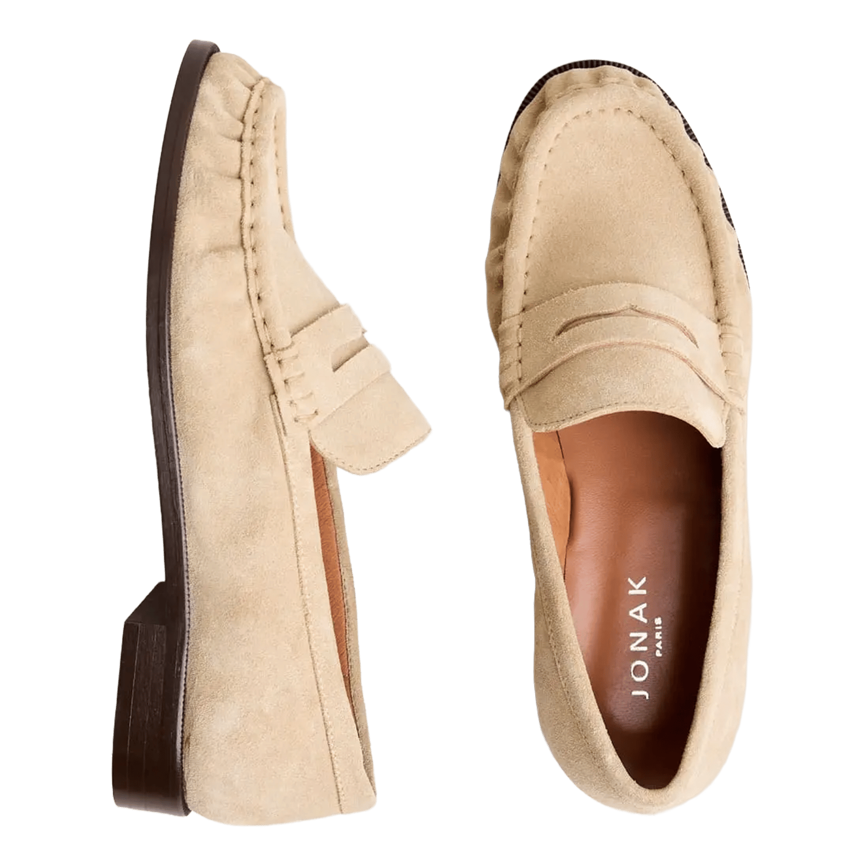 Mocassins en cuir velours delice JONAK Beige
