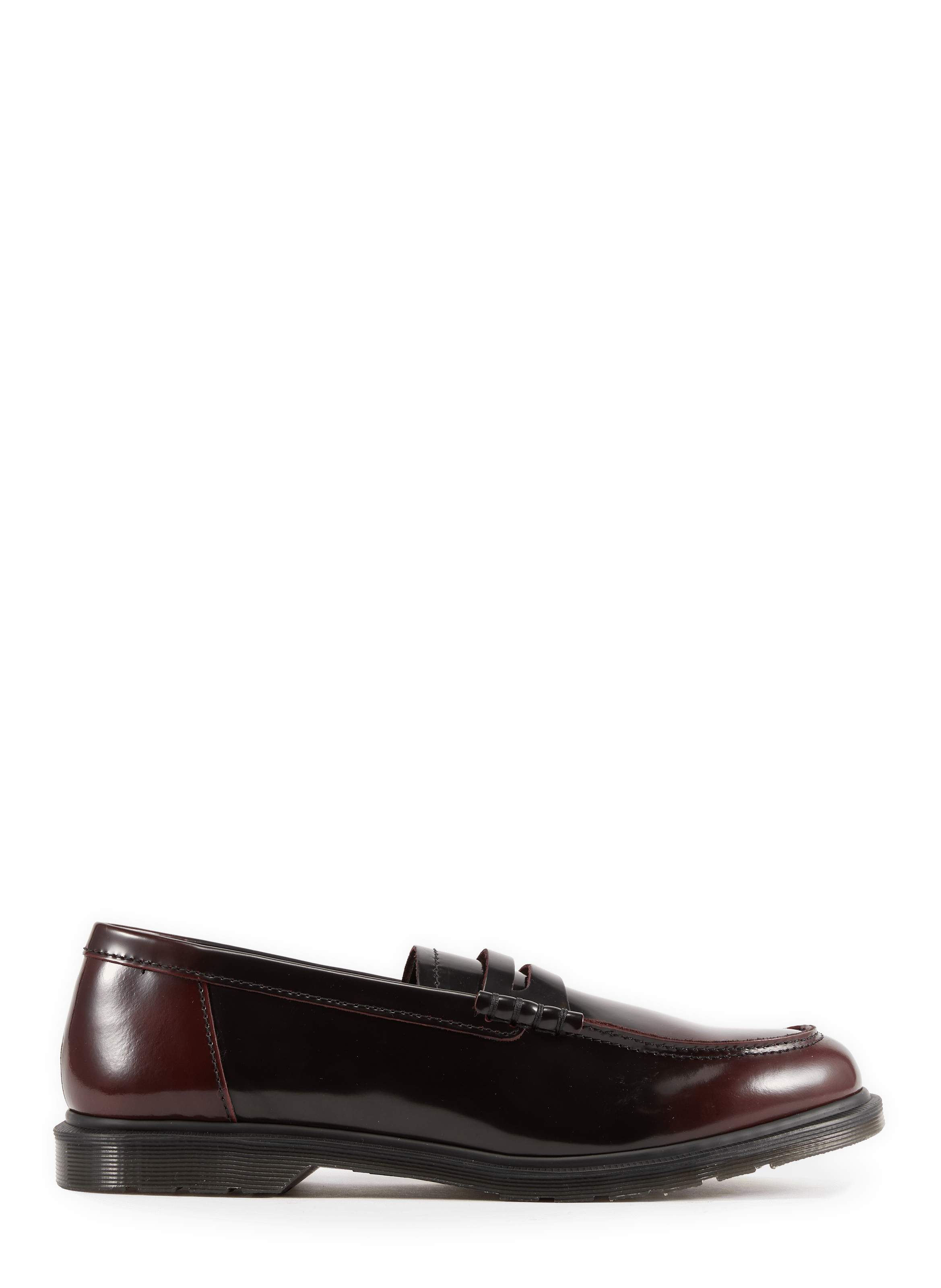 Mocassins en cuir verni DR. MARTENS Rouge
