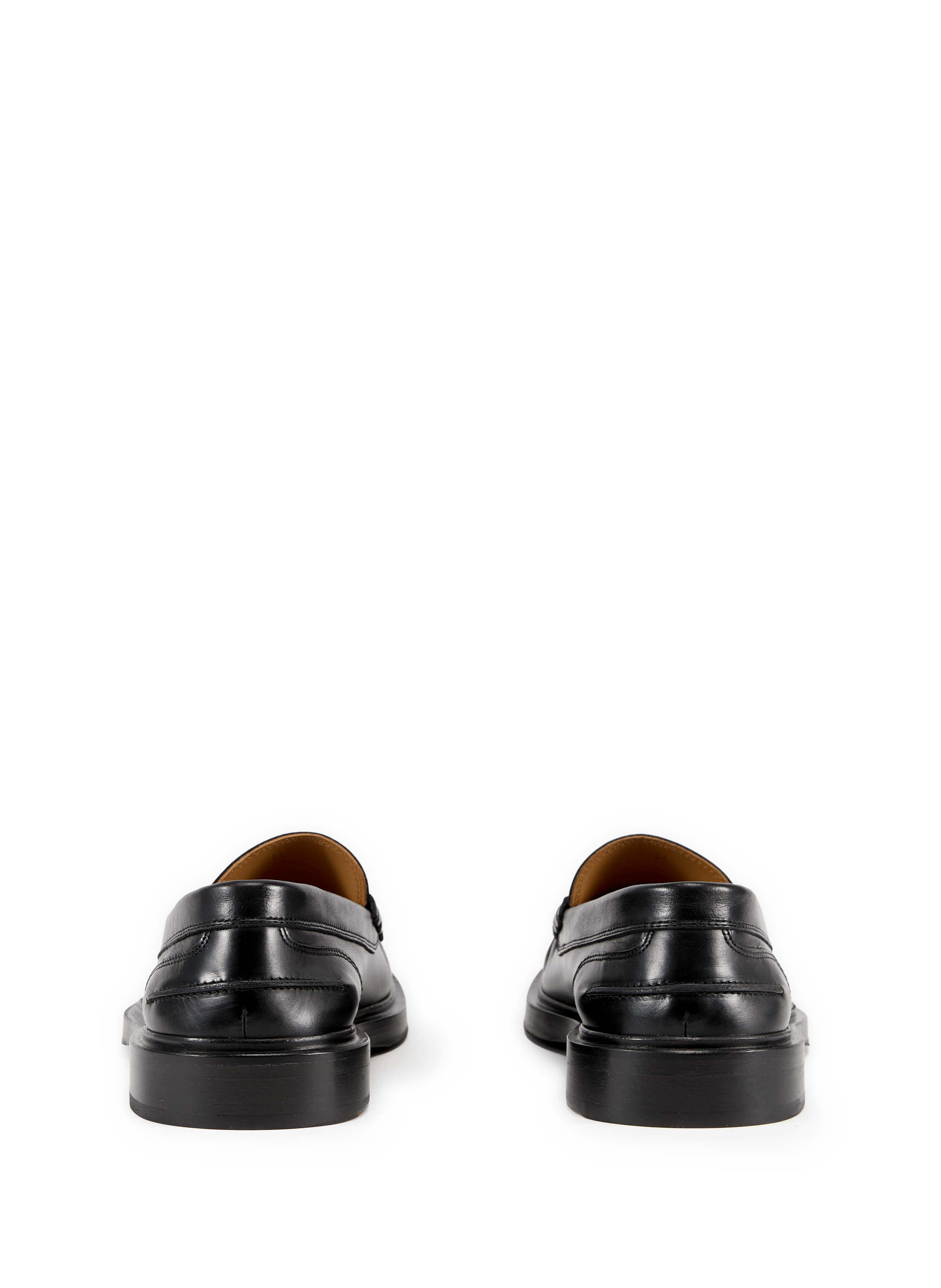 Pleated leather Allen moccasins BOBBIES Black