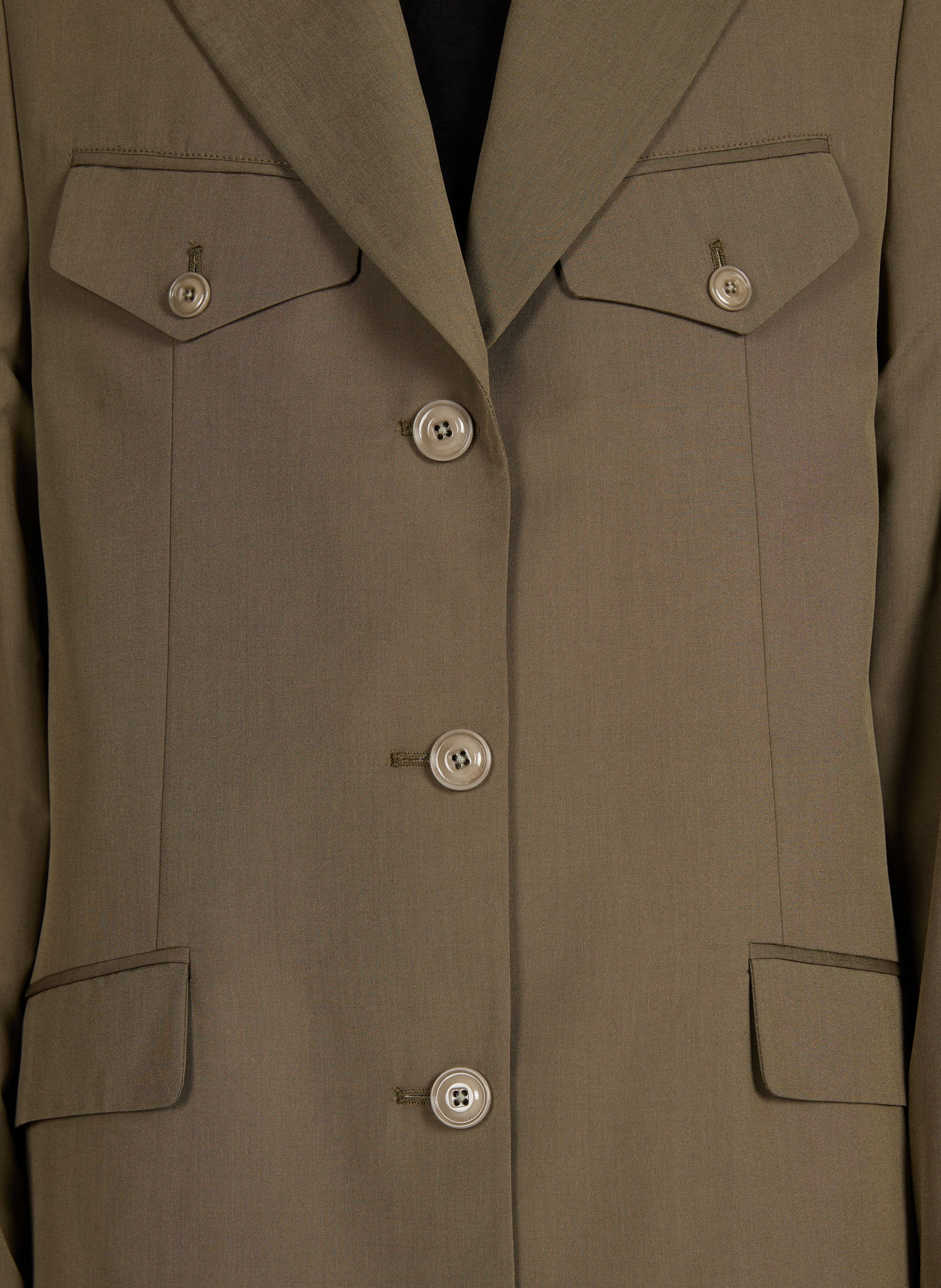 Wool and cotton blazer with satin lapel OUR LEGACY Green