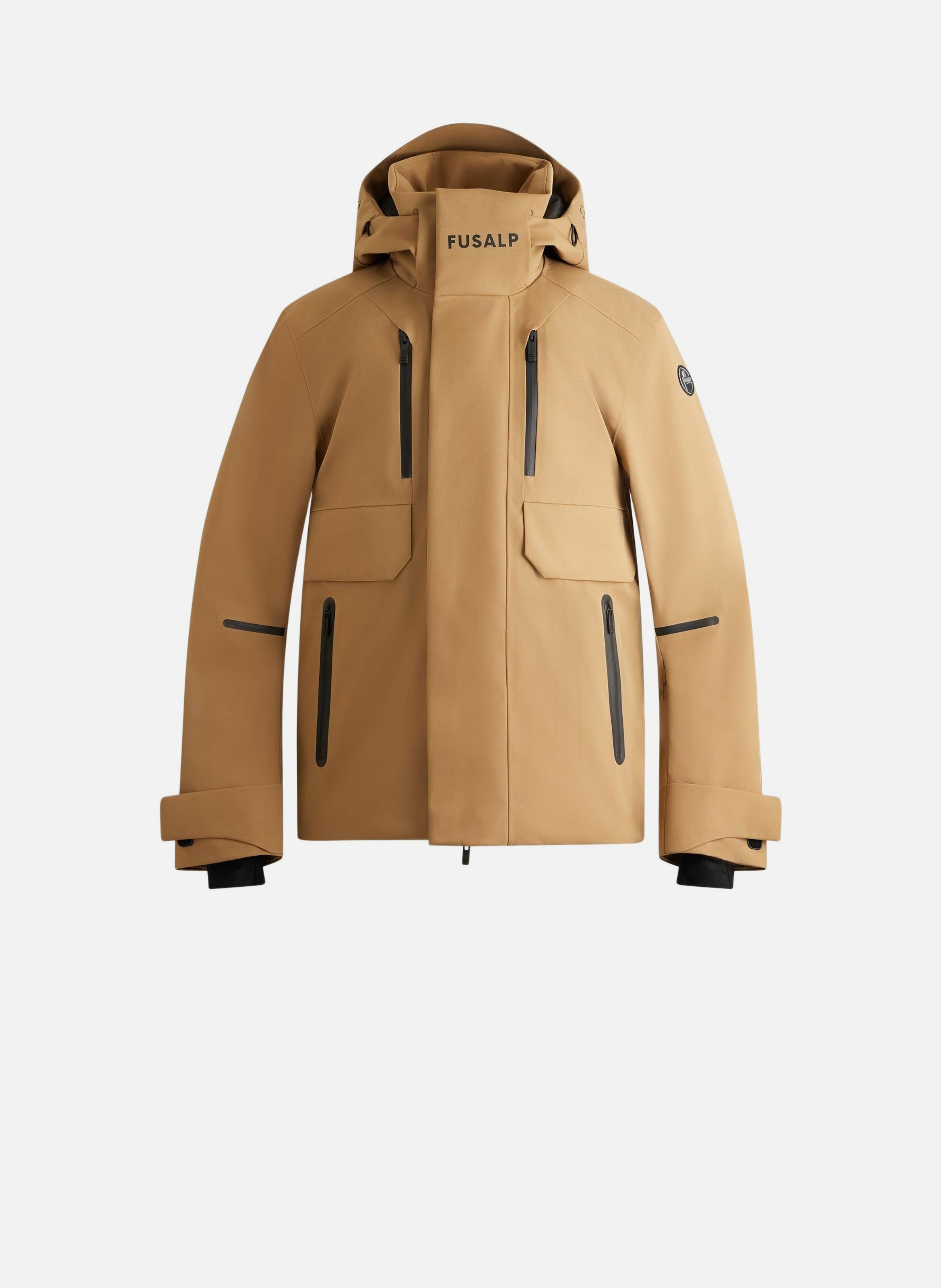 Veste de ski john col capuche coupe regular FUSALP Beige