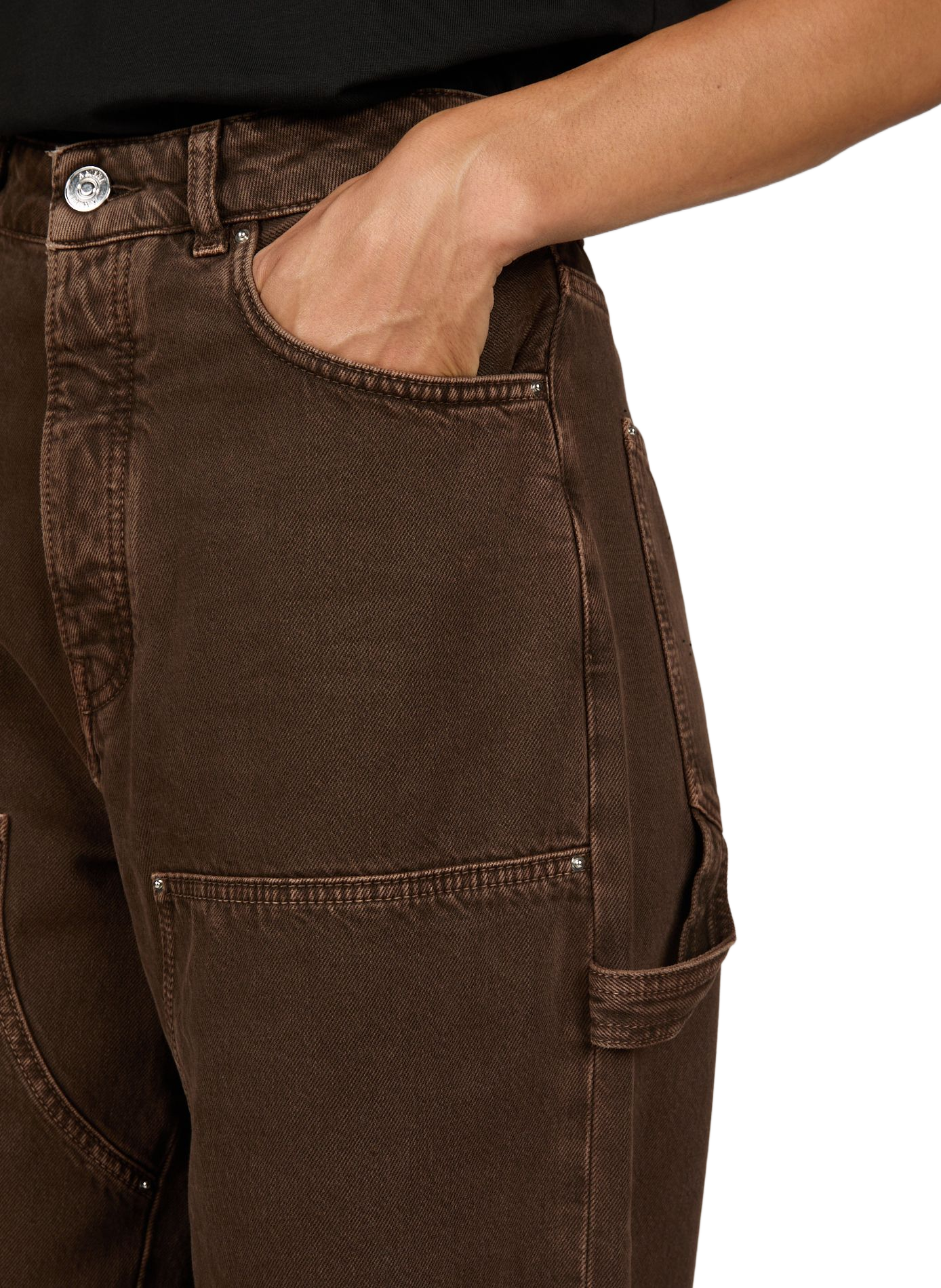 Wijde jeans met inzetstukken en hamerlus van katoen AMIRI Veelkleurig