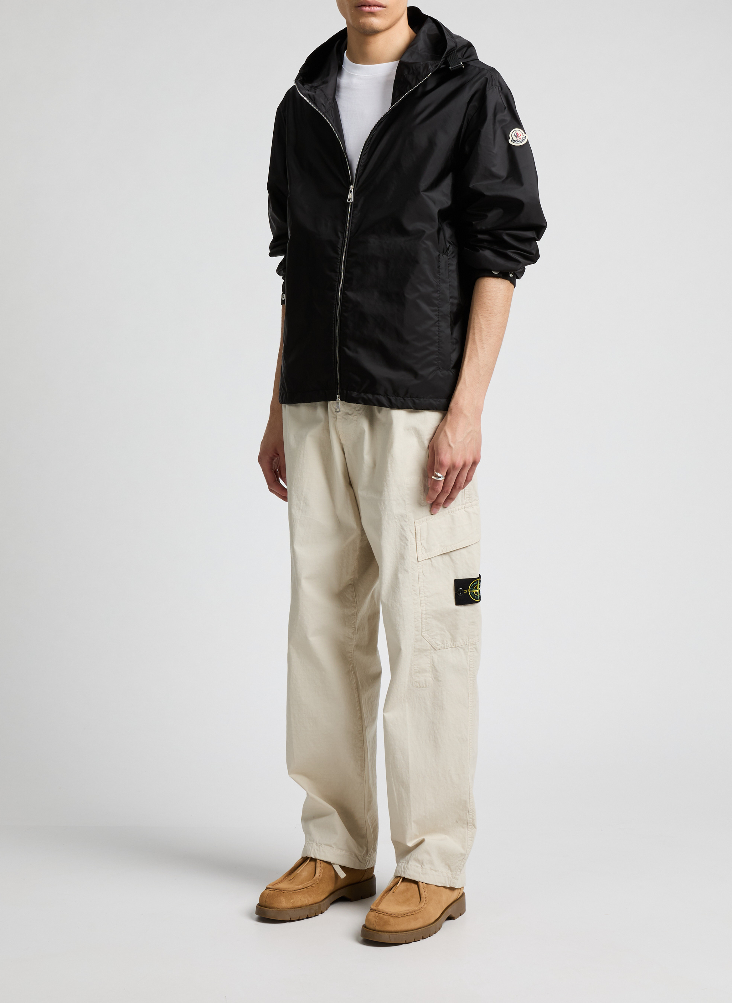 Veste coupe-vent uni MONCLER Noir