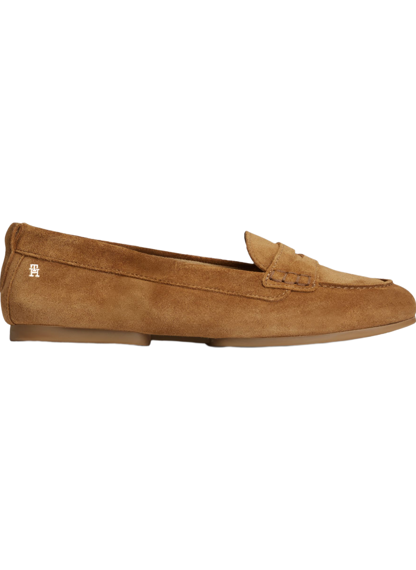 Mocassins à détail métallique doré en cuir TOMMY HILFIGER Beige