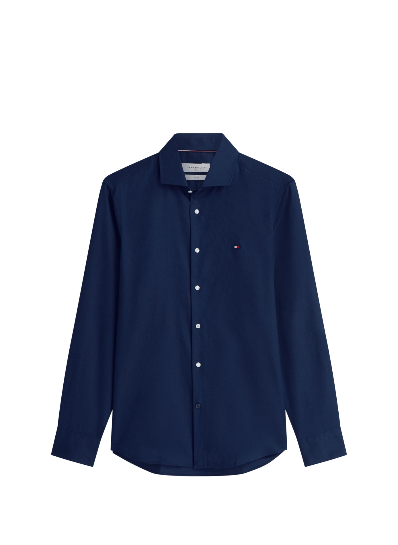 Straight classic collar shirt in cotton TOMMY HILFIGER Blue