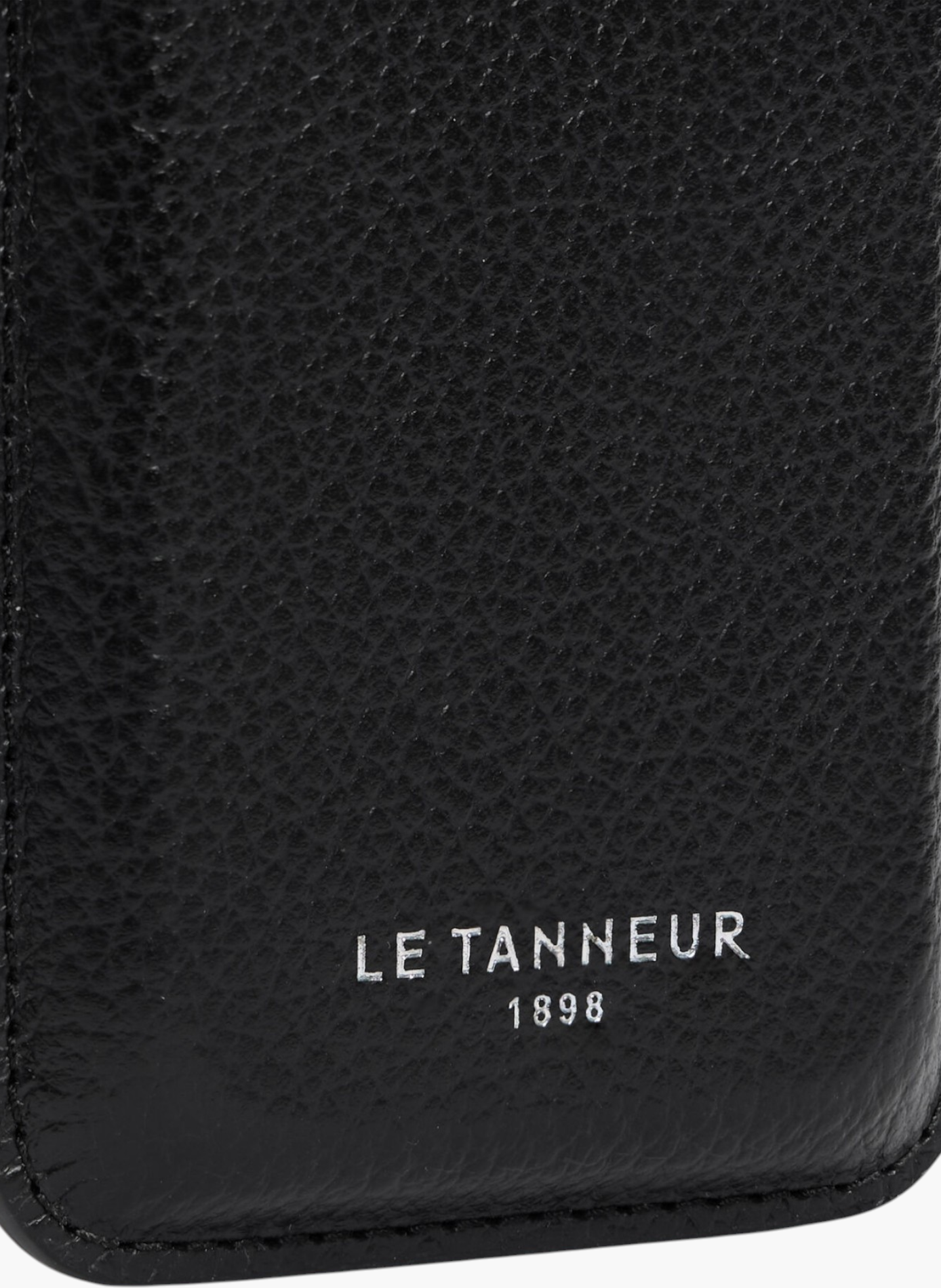 Porte cartes magnétique en cuir grainé LE TANNEUR Noir