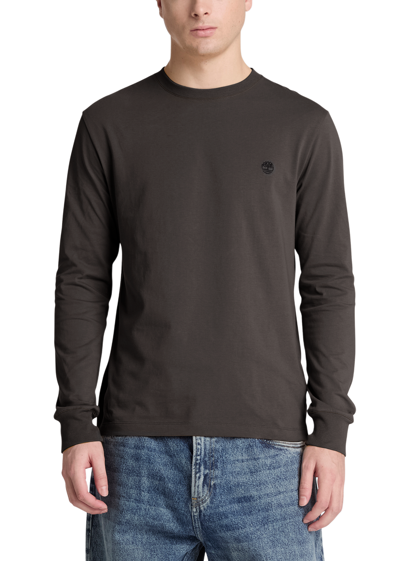 Straight T-shirt with embroidered logo in cotton TIMBERLAND Black