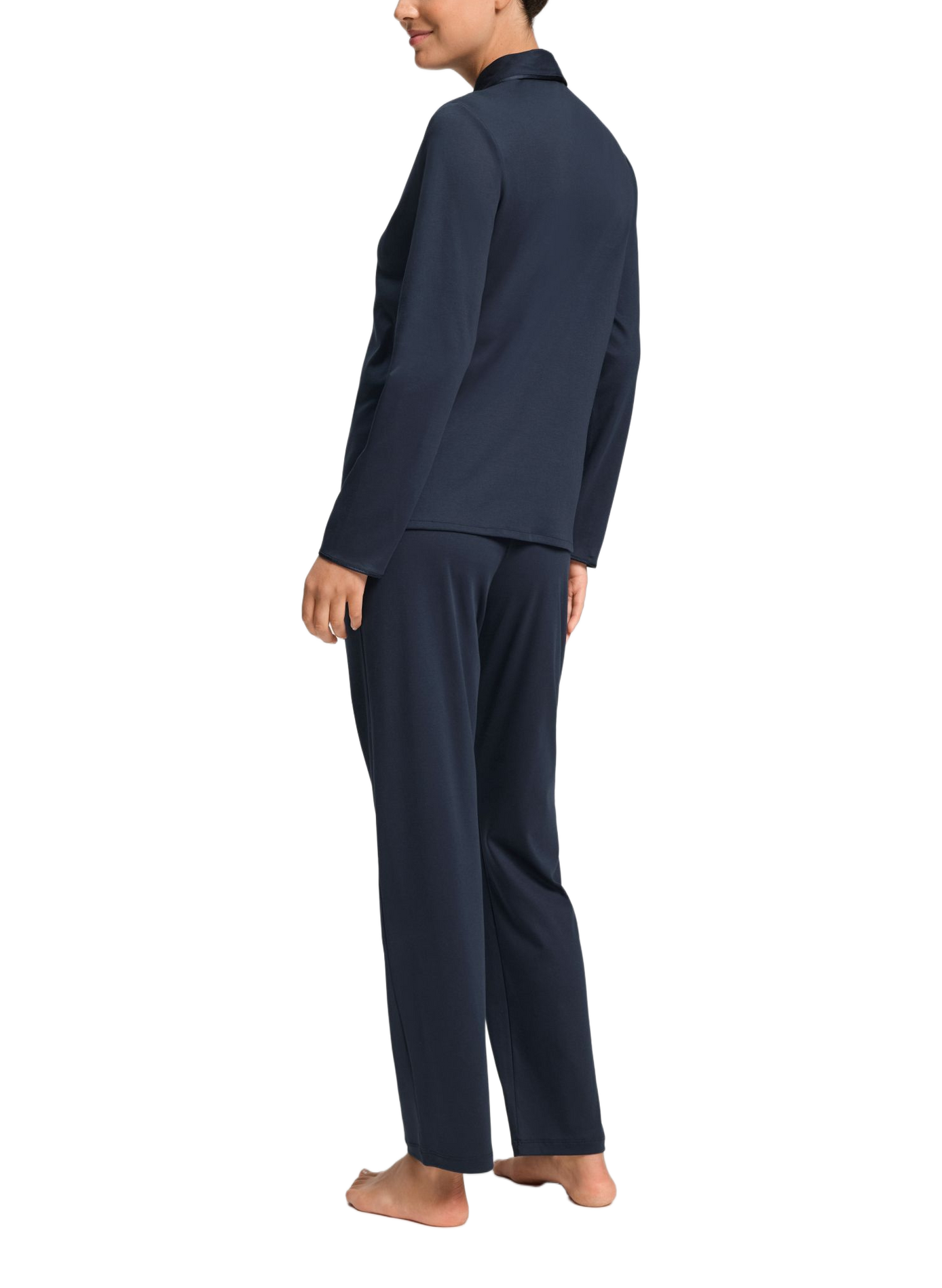 Langes Pyjama-Set aus Baumwolle HANRO Blau