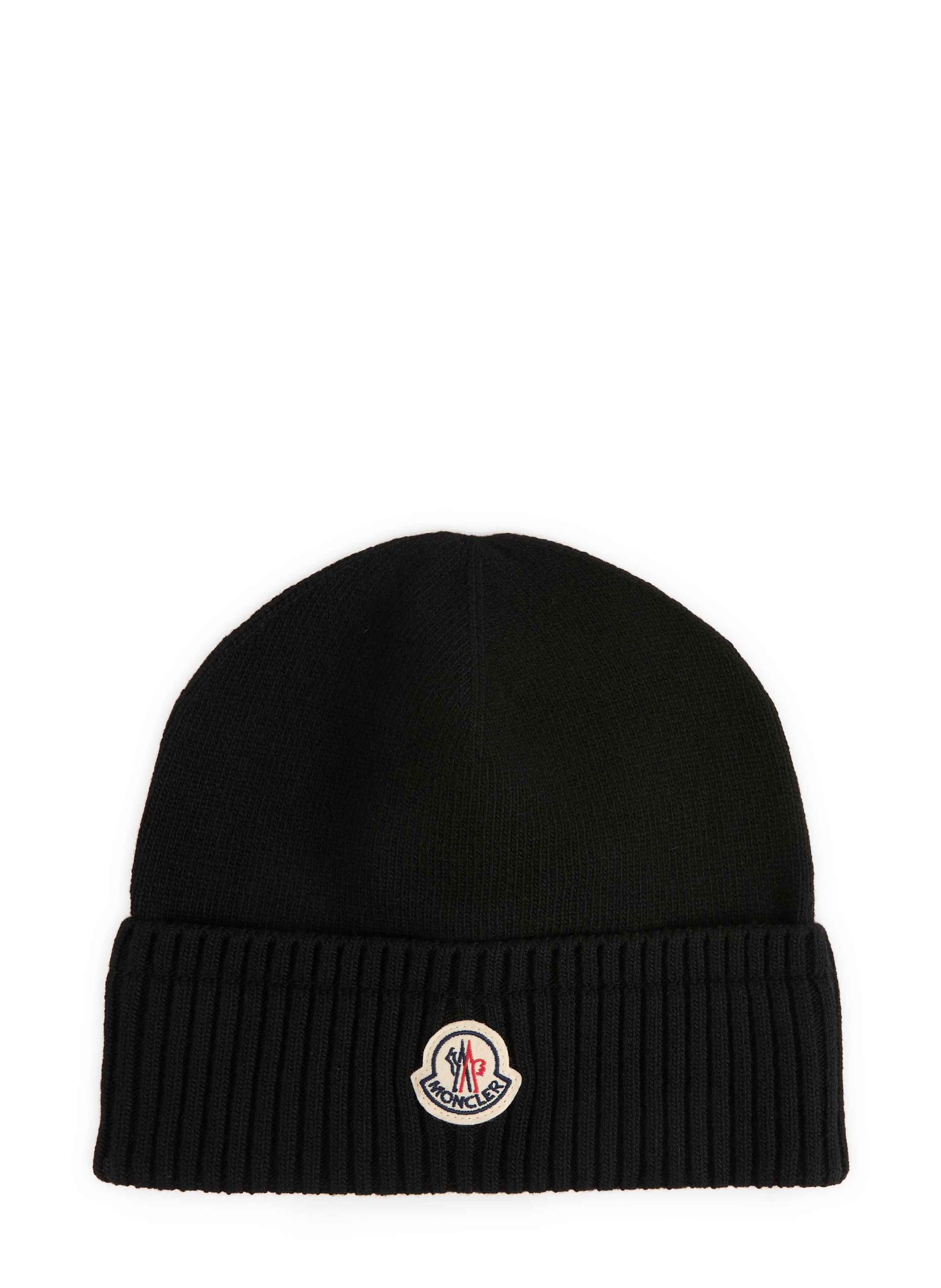 Gorro liso de lana virgen y cachemira MONCLER Negro