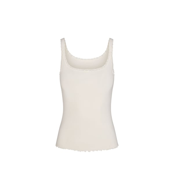 Débardeur en maille pointelle de coton mélangé Débardeur en maille pointelle de coton mélangé