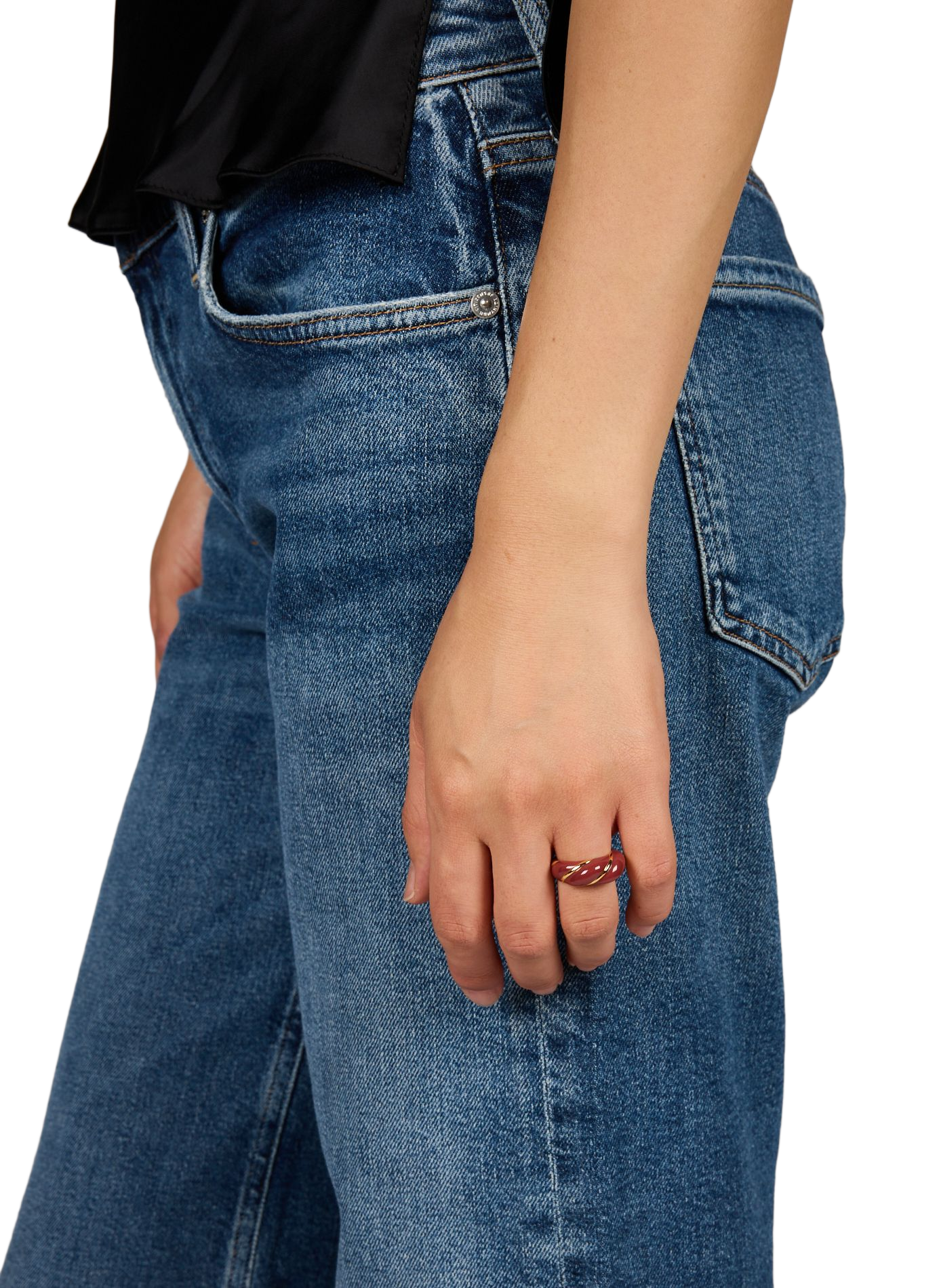 Verdrehte Diana-Ring AURELIE BIDERMANN Braun