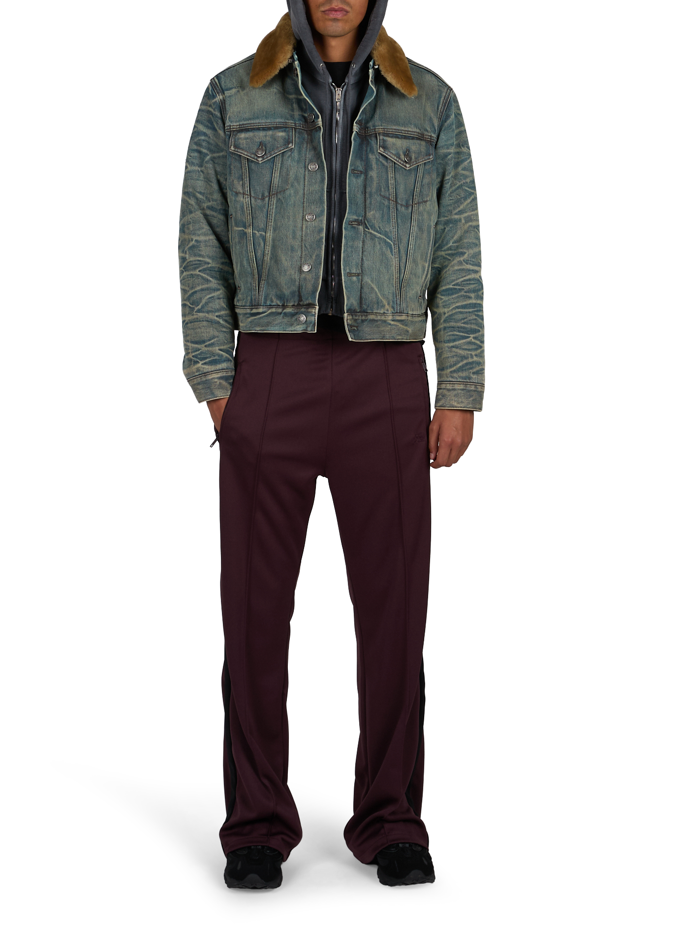 Veste en denim en coton ACNE STUDIOS Bleu