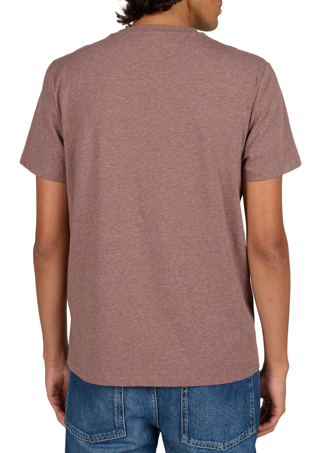 Straight fit round neck speckled t-shirt FAGUO Red