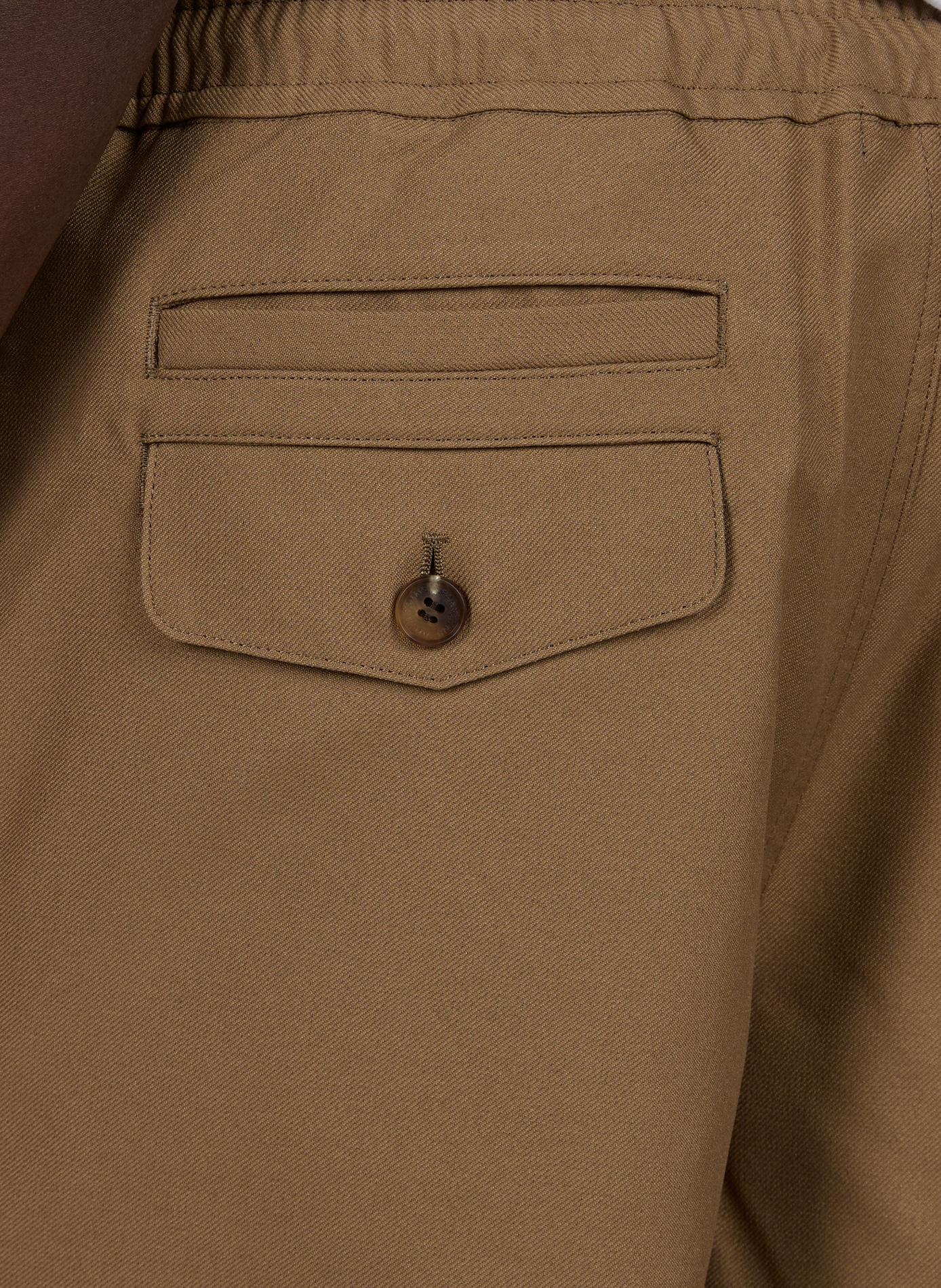 Wide-leg pants with elastic waistband COMME DES GARCONS HOMME Beige