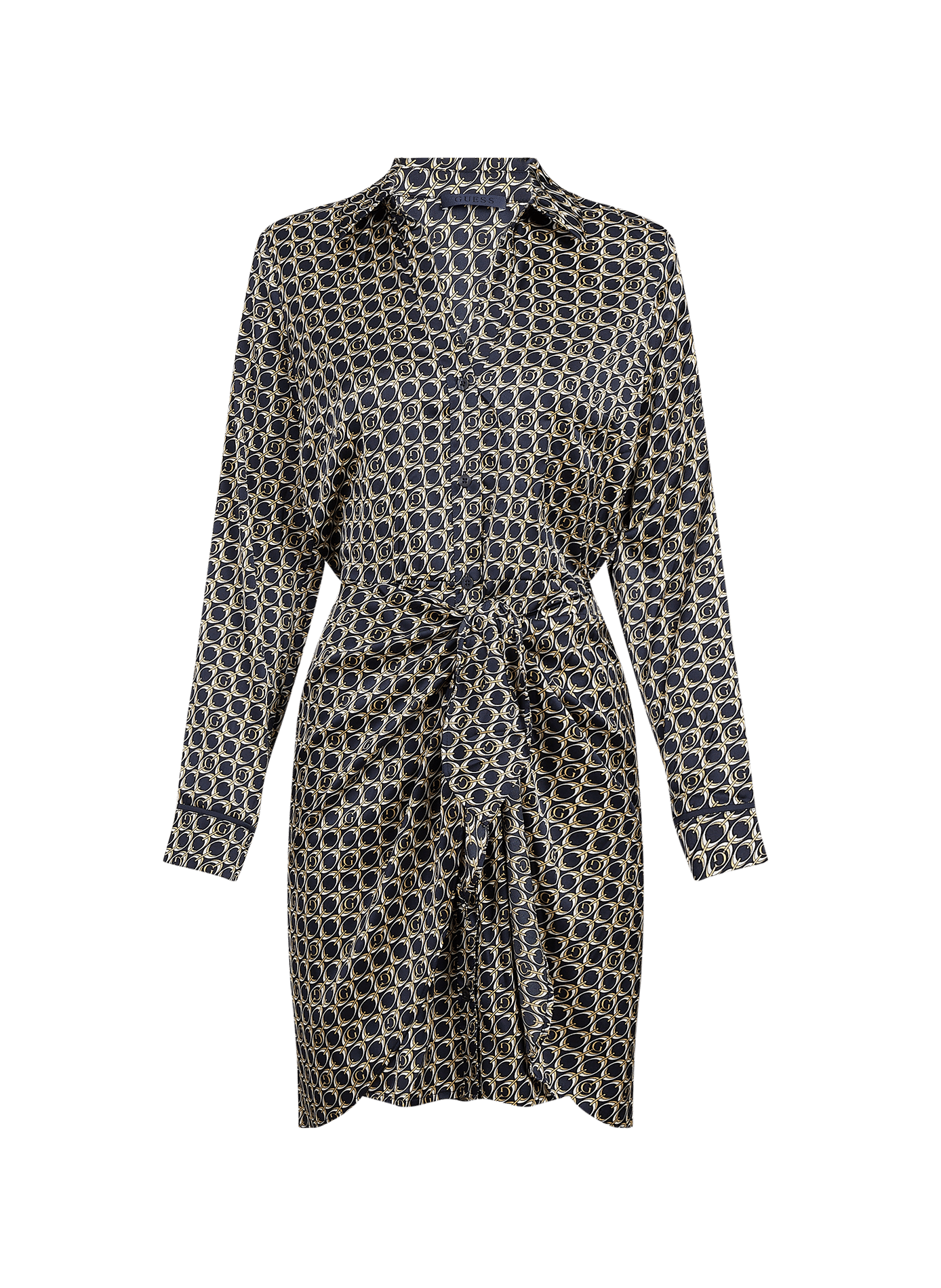 Robe courte Alya nouée imprimée GUESS Beige