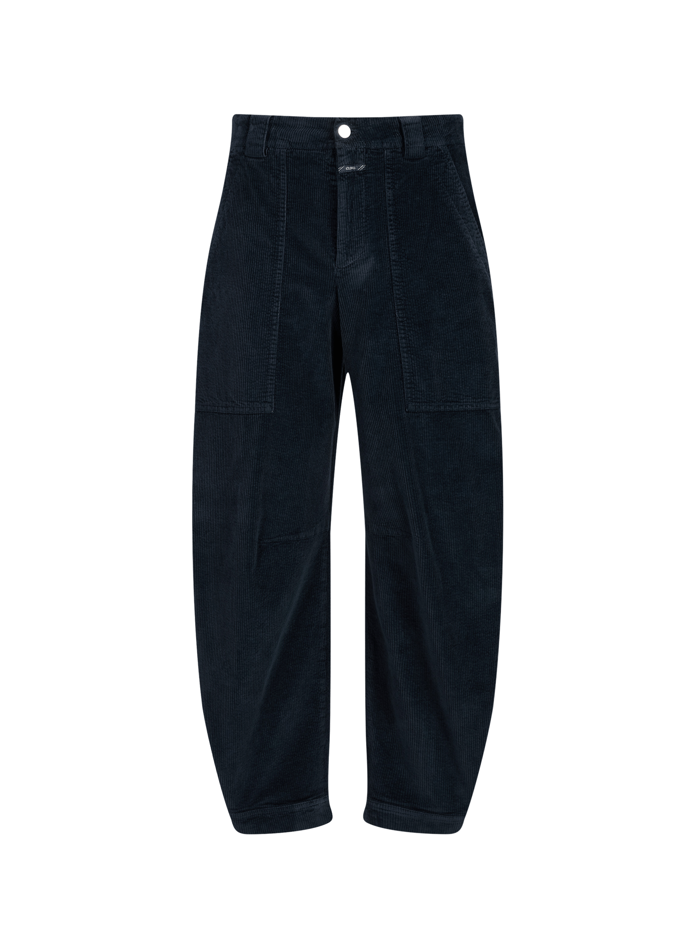 Pantalon barrel en velours en coton mélangé CLOSED Bleu