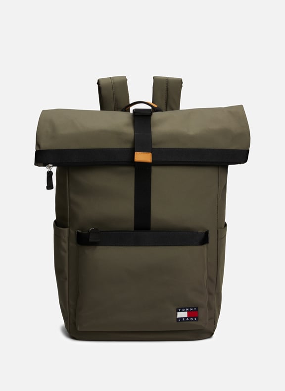 Backpack with flap Khaki by TOMMY HILFIGER TOMMY HILFIGER Backpack with flap Khaki