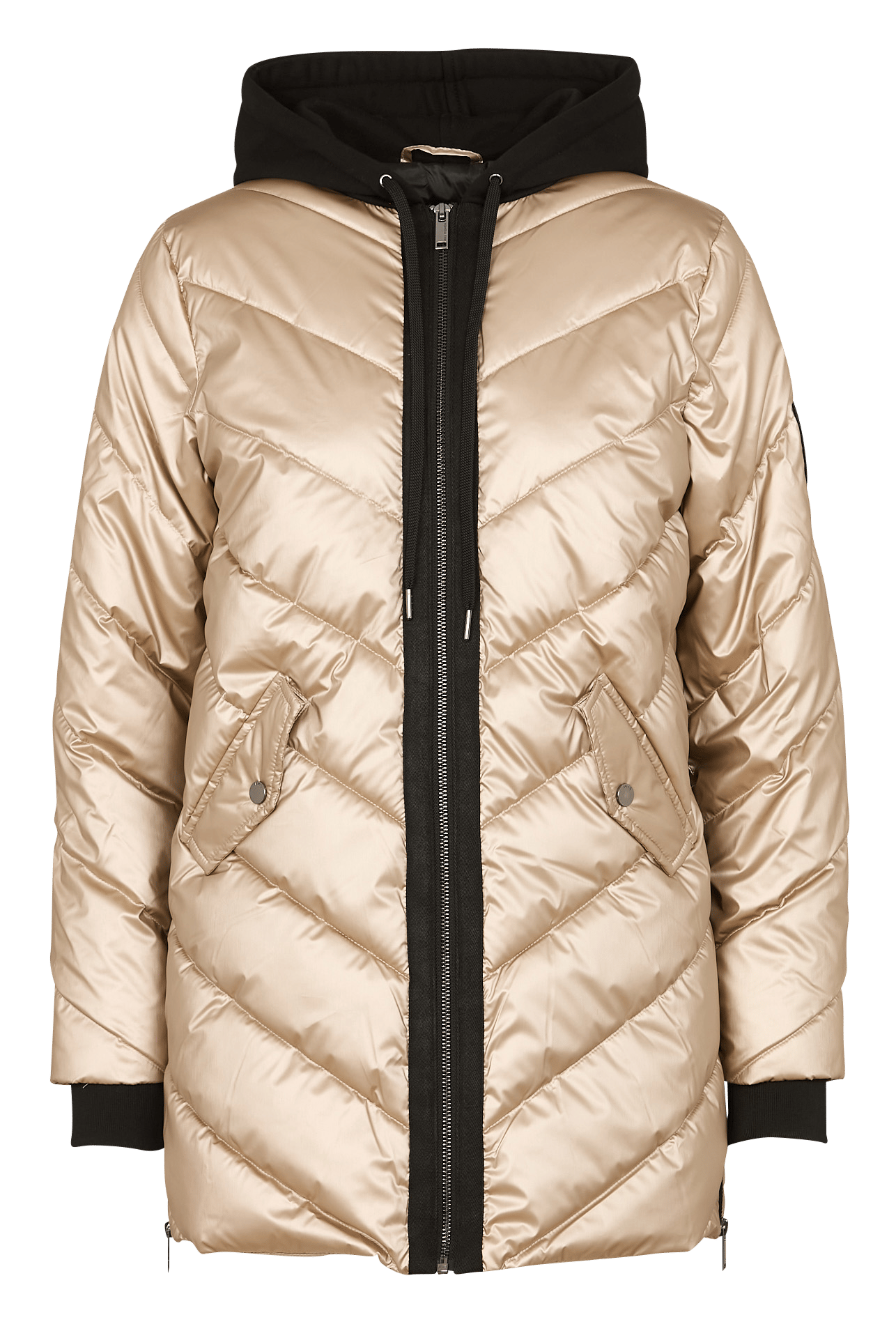Doudoune droite à capuche IKKS Doré