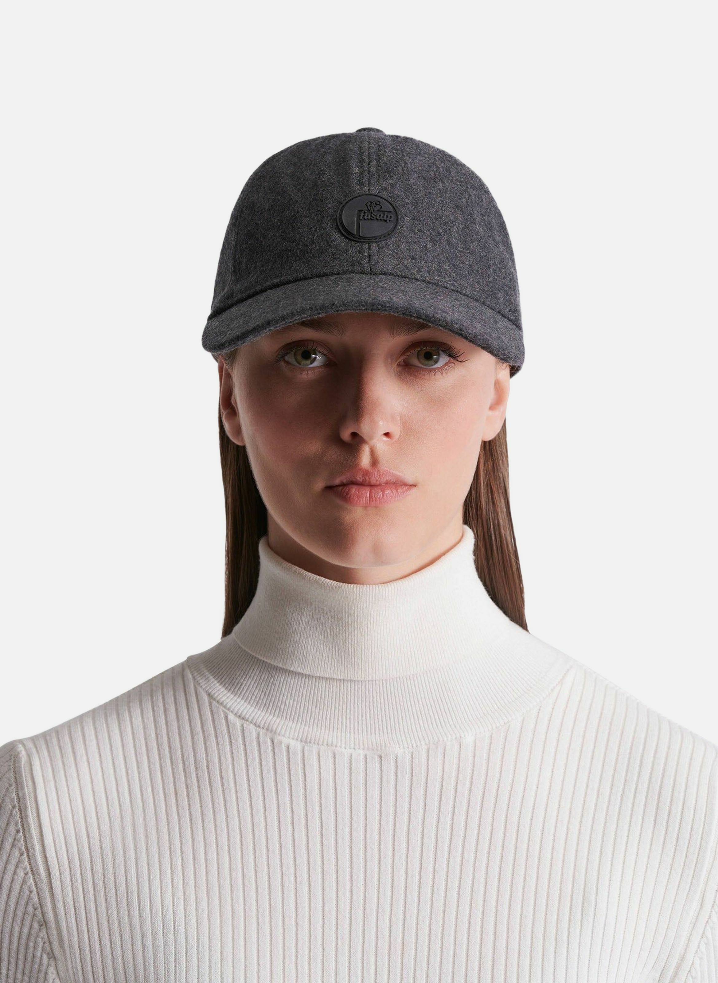 Casquette wool cap laine FUSALP Noir