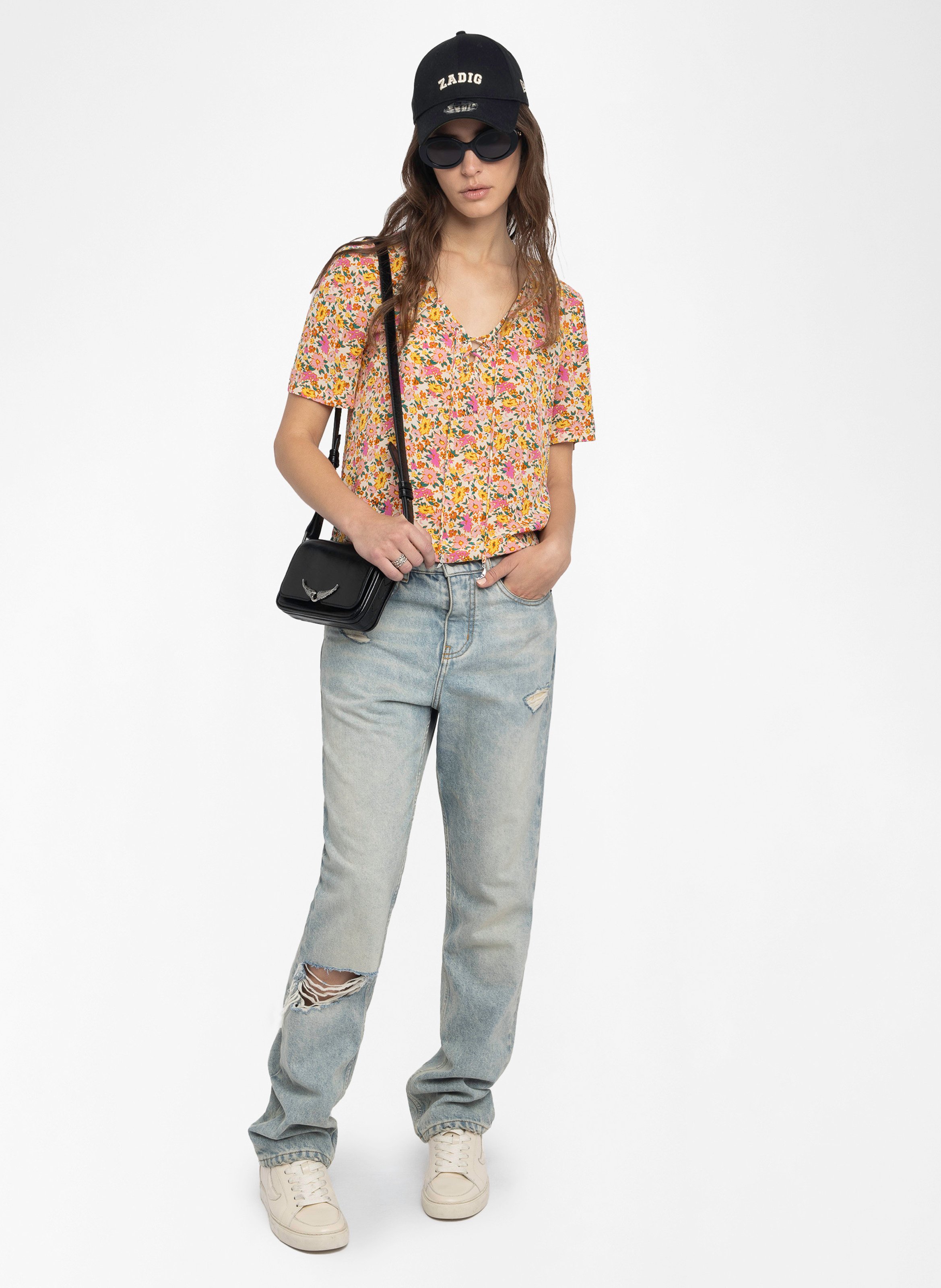 Top droit imprimé terzo ZADIG&VOLTAIRE Blanc