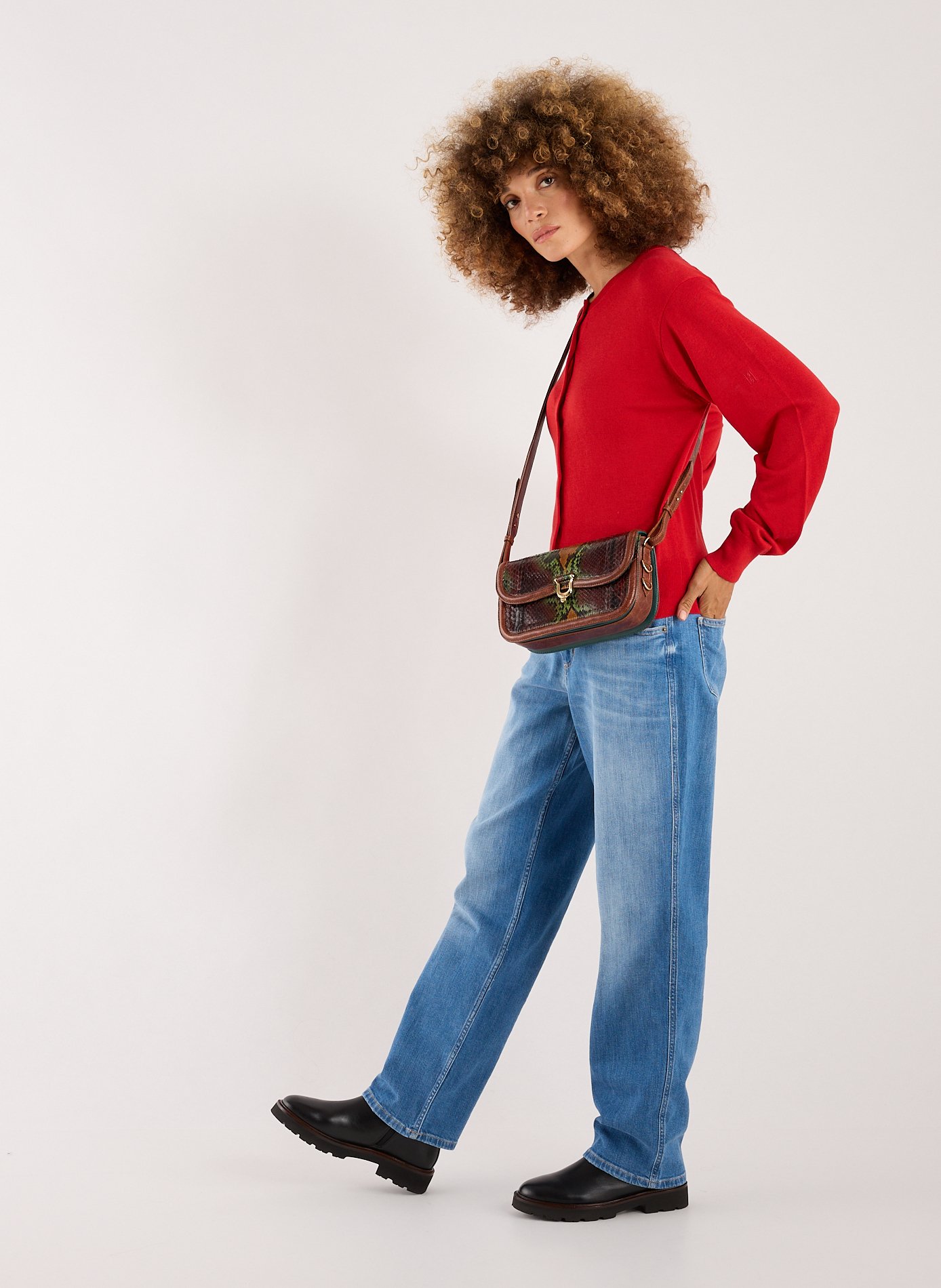 Sac à bandoulière Manon en cuir CLARIS VIROT Multicolore