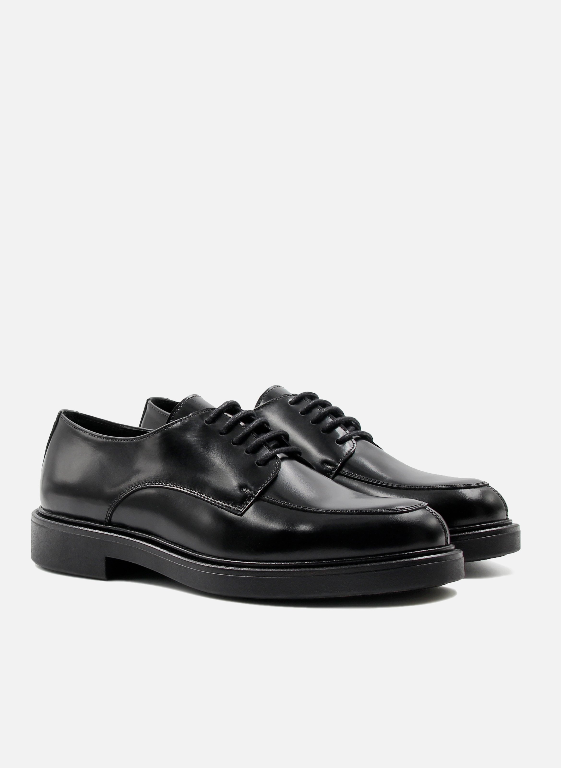 Derbies cuir brillant JULES & JENN Noir