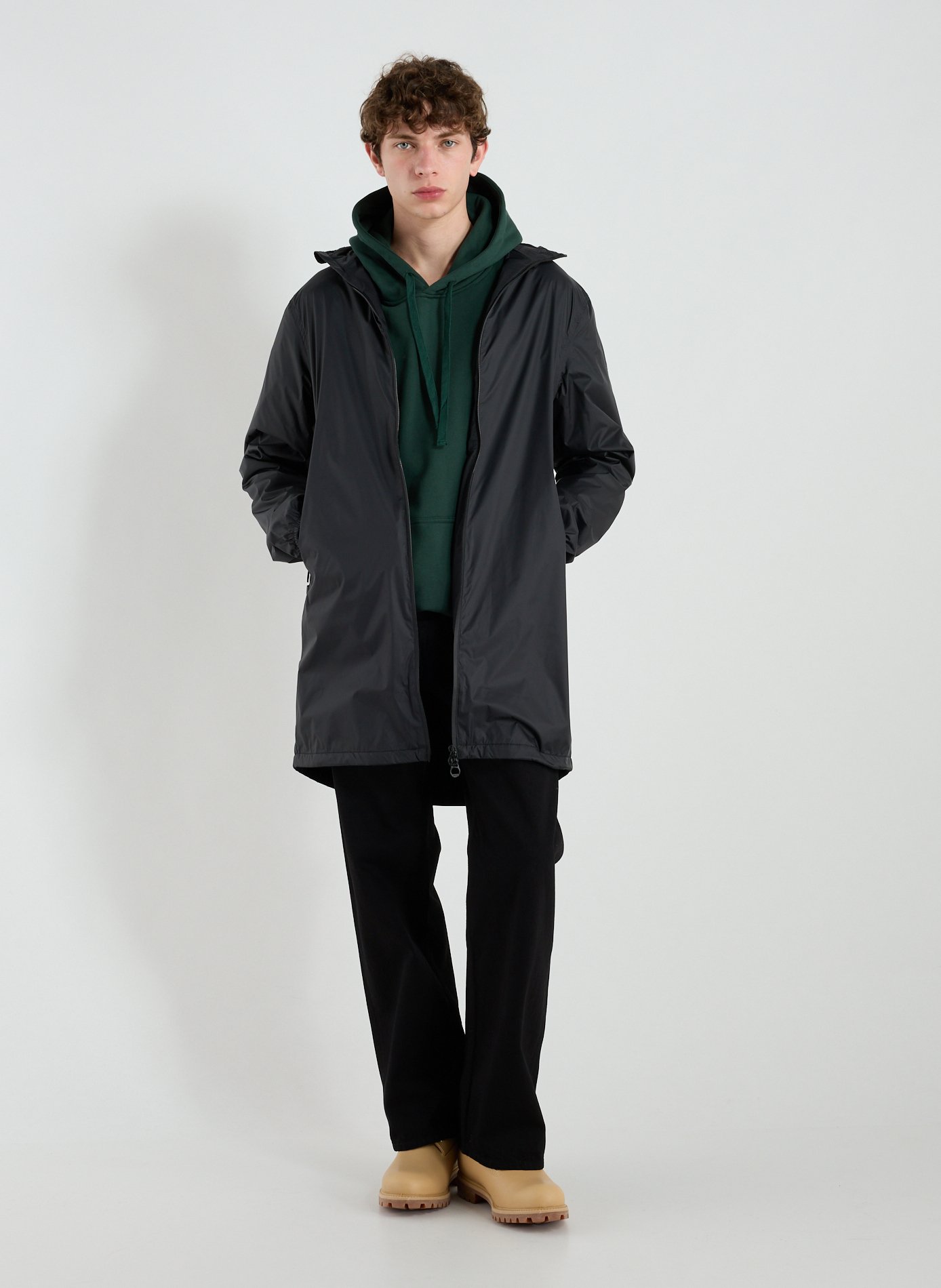 Parka à capuche mi-longue JOTT Noir