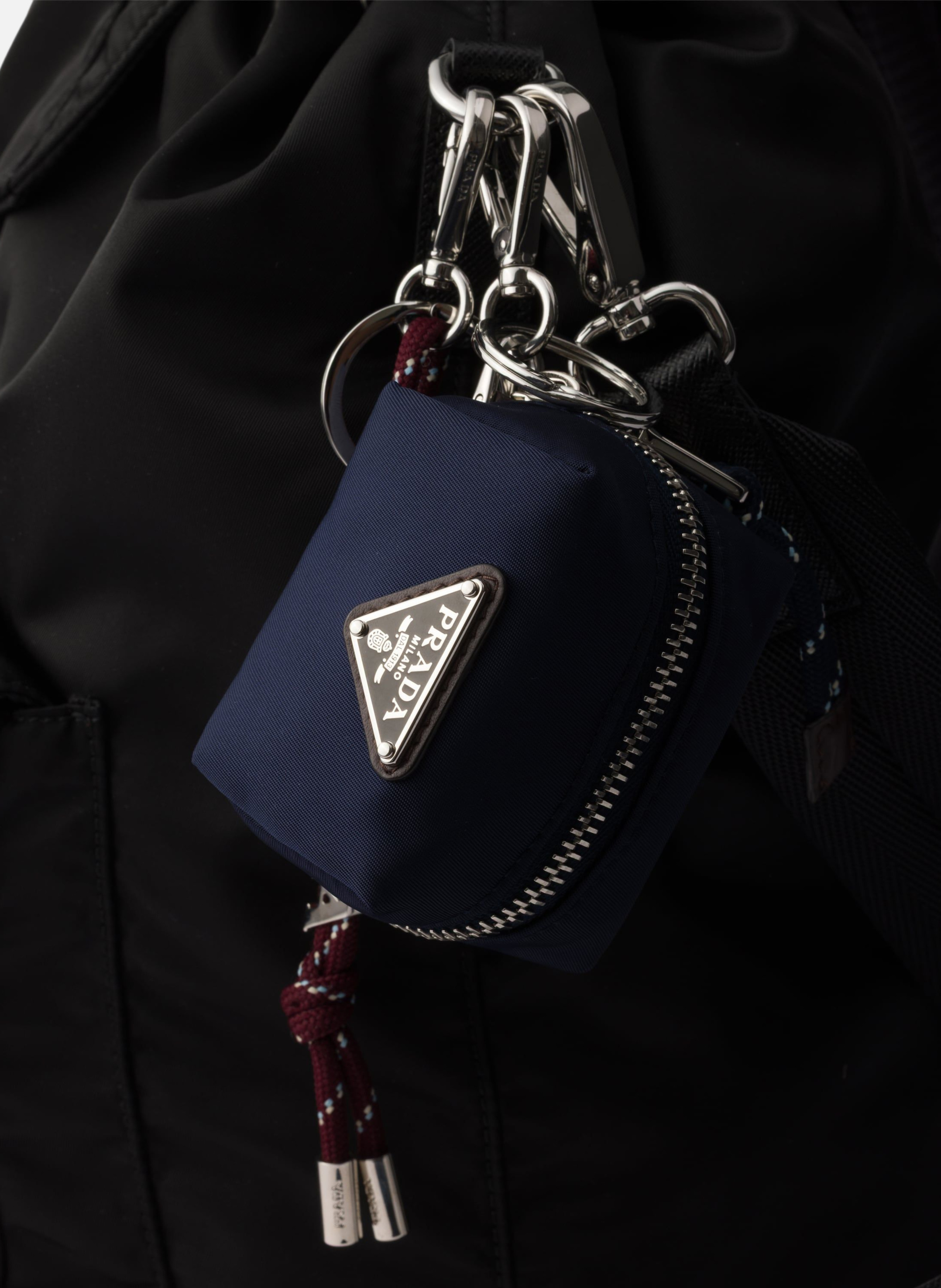 Charm porte-clés prada speedrock en re-nylon PRADA Bleu