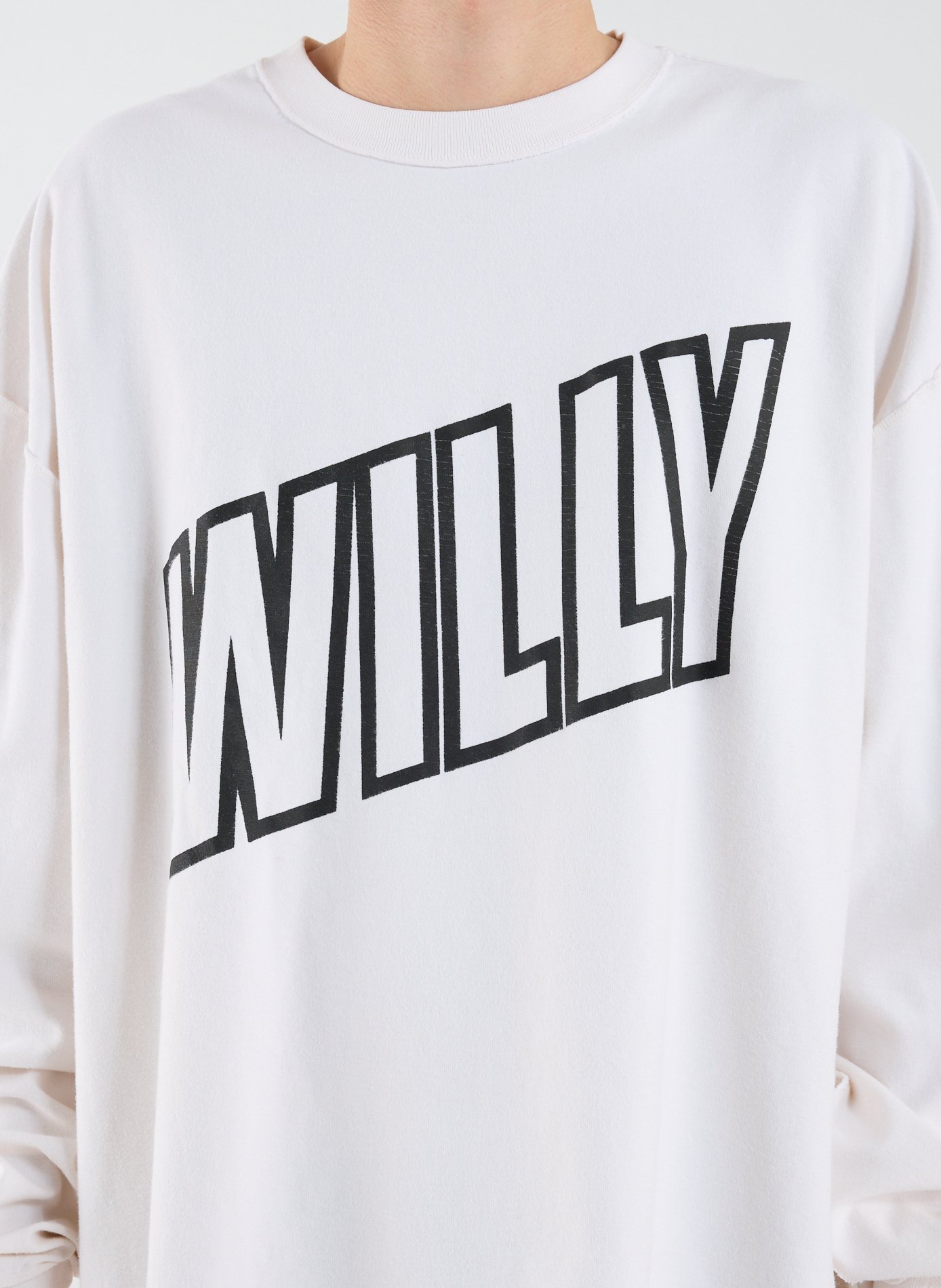 Pull large à col rond en coton WILLY CHAVARRIA Blanc