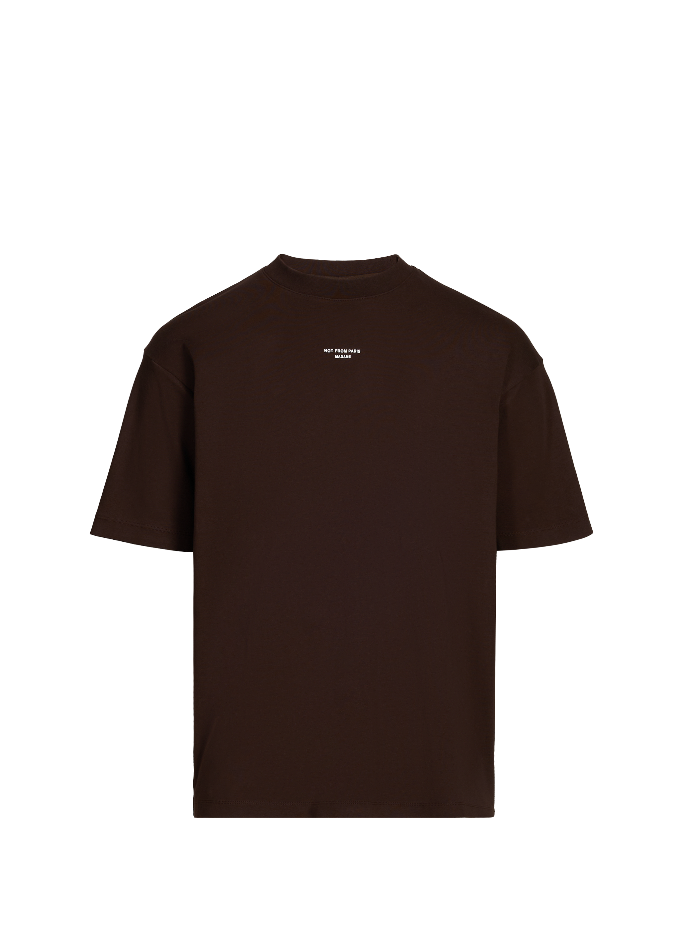 DROLE DE MONSIEUR T-shirt with Cotton Slogan Brown