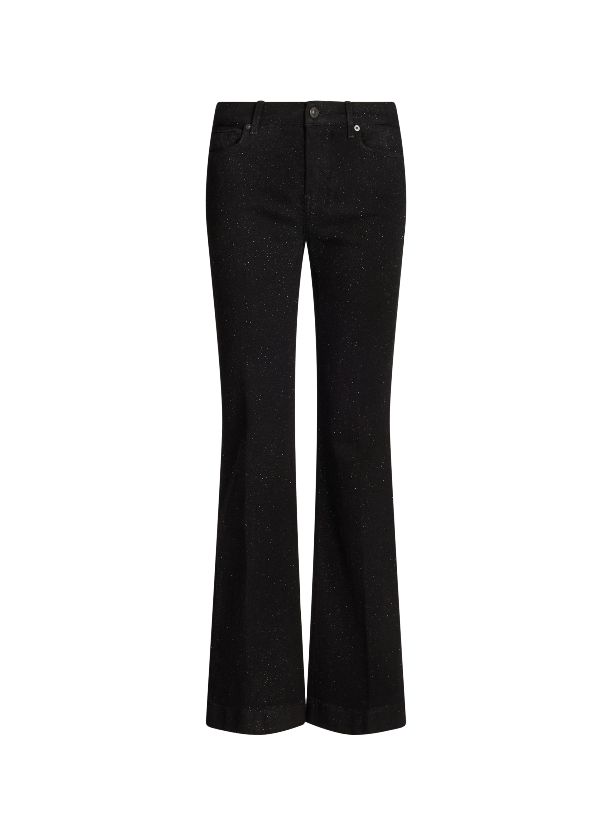 7 FOR ALL MANKIND Jean bootcut pailleté en coton mélangé Noir