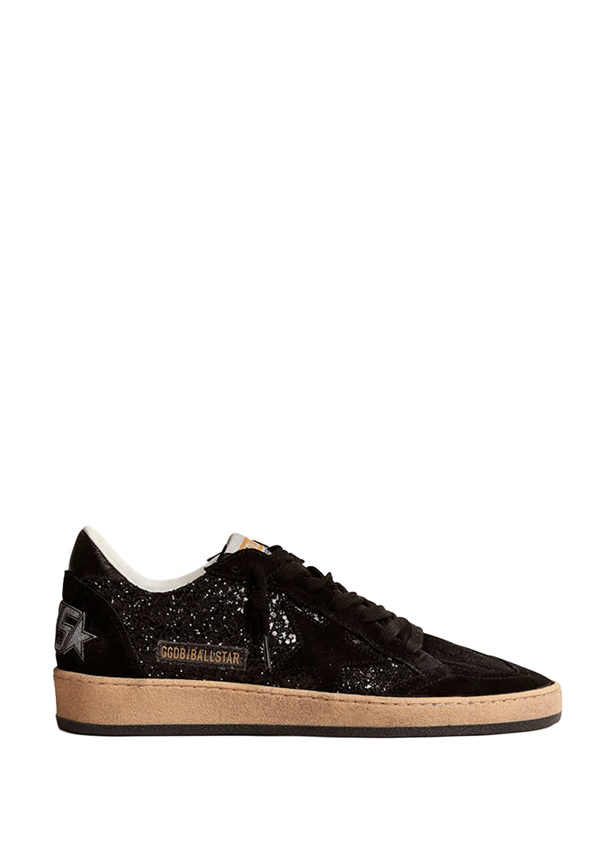 GOLDEN GOOSE Baskets basses Ball Star en cuir mélangé Noir