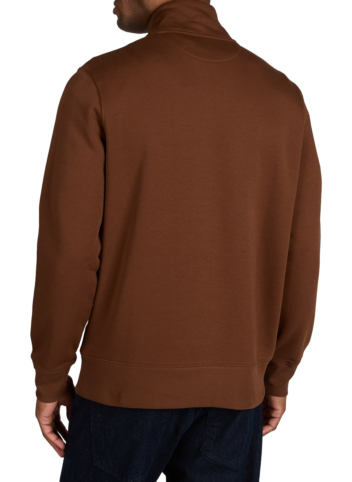 Cotton half-zip sweatshirt GANT Brown
