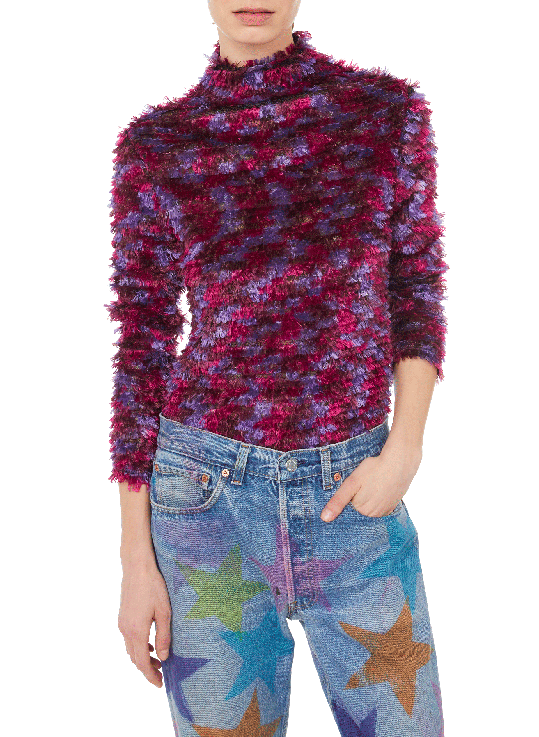 Top texturé COLLINA STRADA Violet