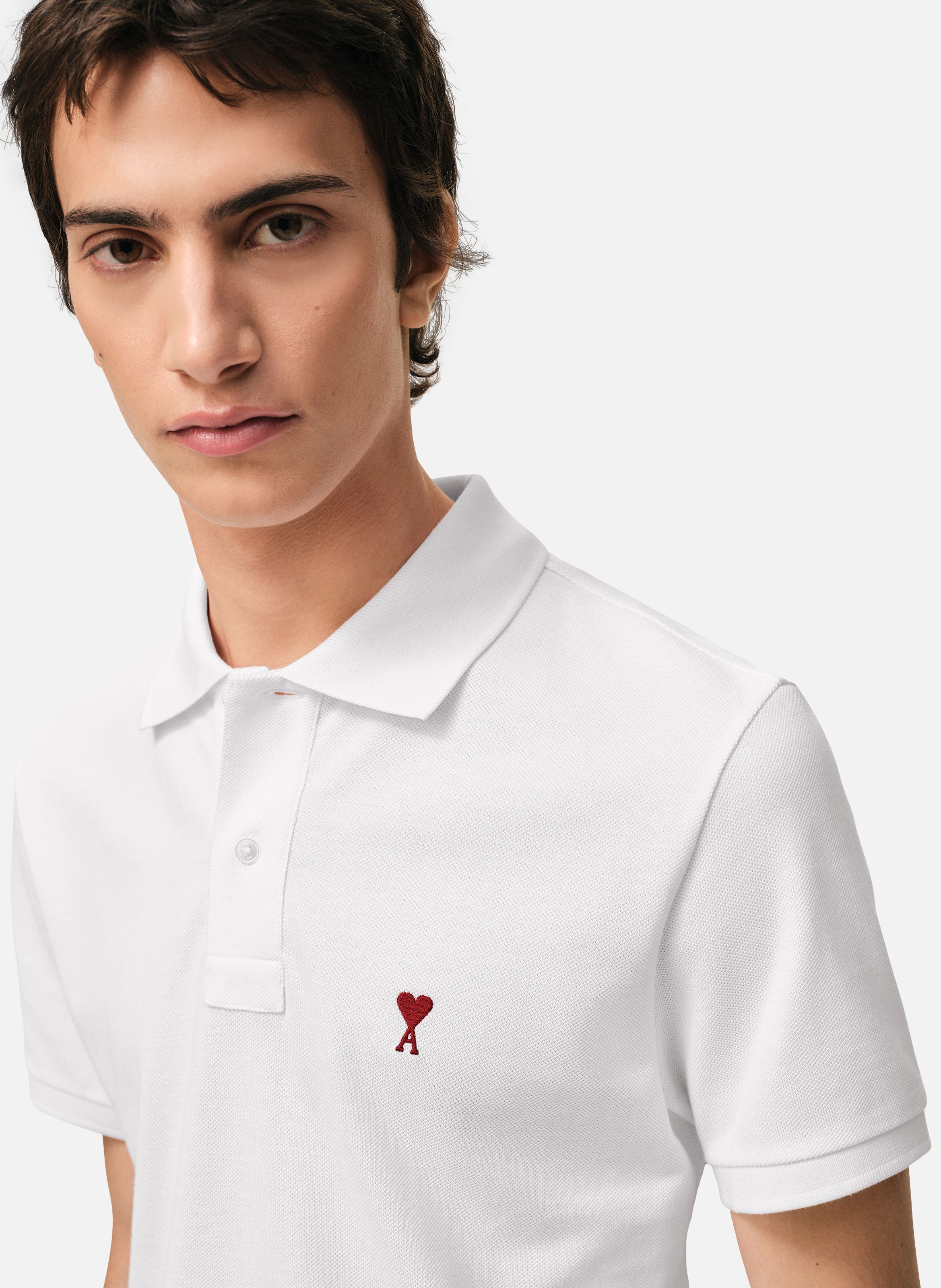 Polo Ami de Coeur unisexe AMI PARIS Blanc