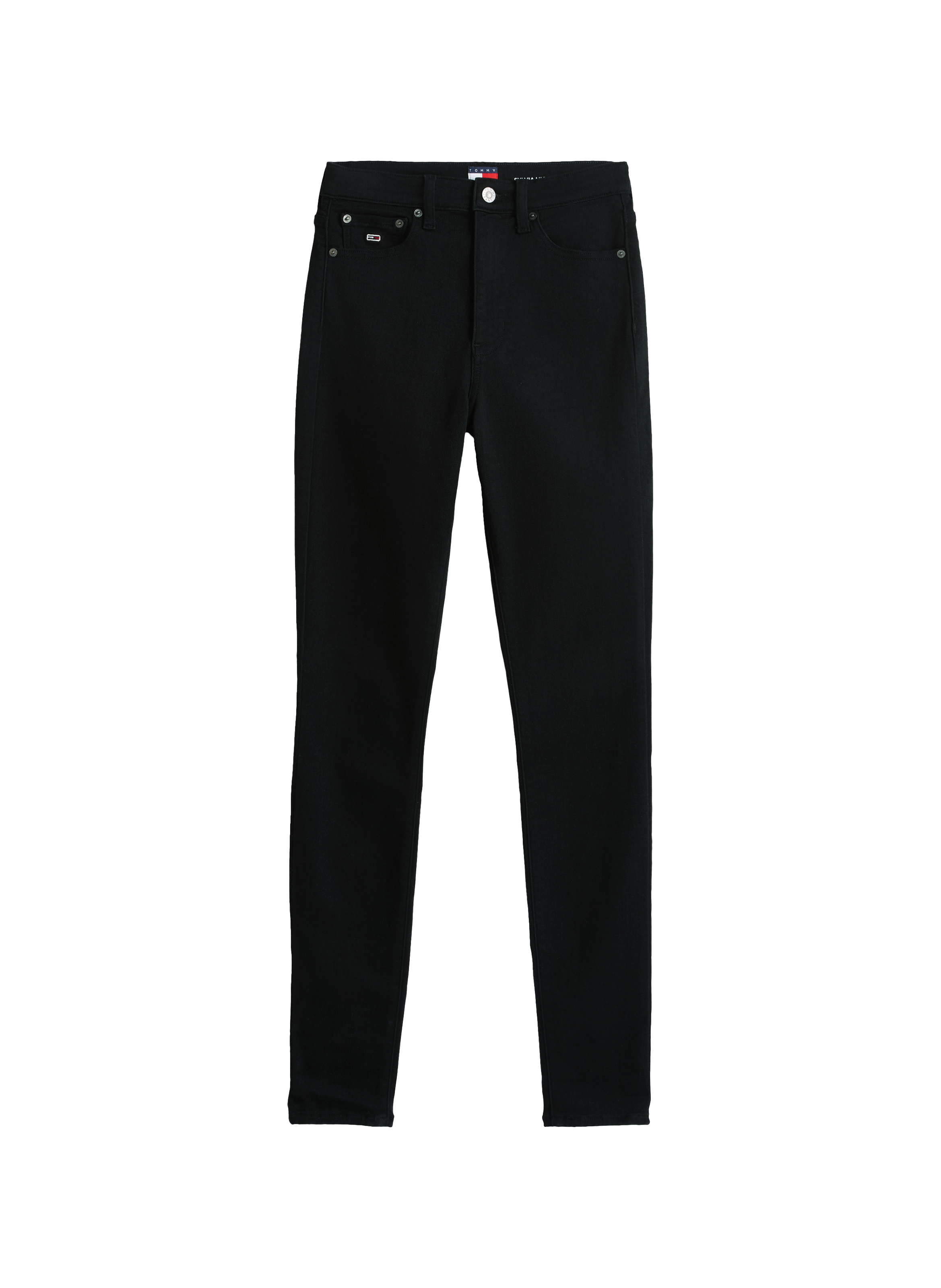 Jean droit en coton mélangé TOMMY HILFIGER Noir