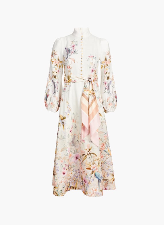 Rebellion floral linen button-Down midi dress Multicolour Zimmermann - Women | Printemps.com Rebellion floral linen button-Down midi dress Multicolour Zimmermann - Women | Printemps.com
