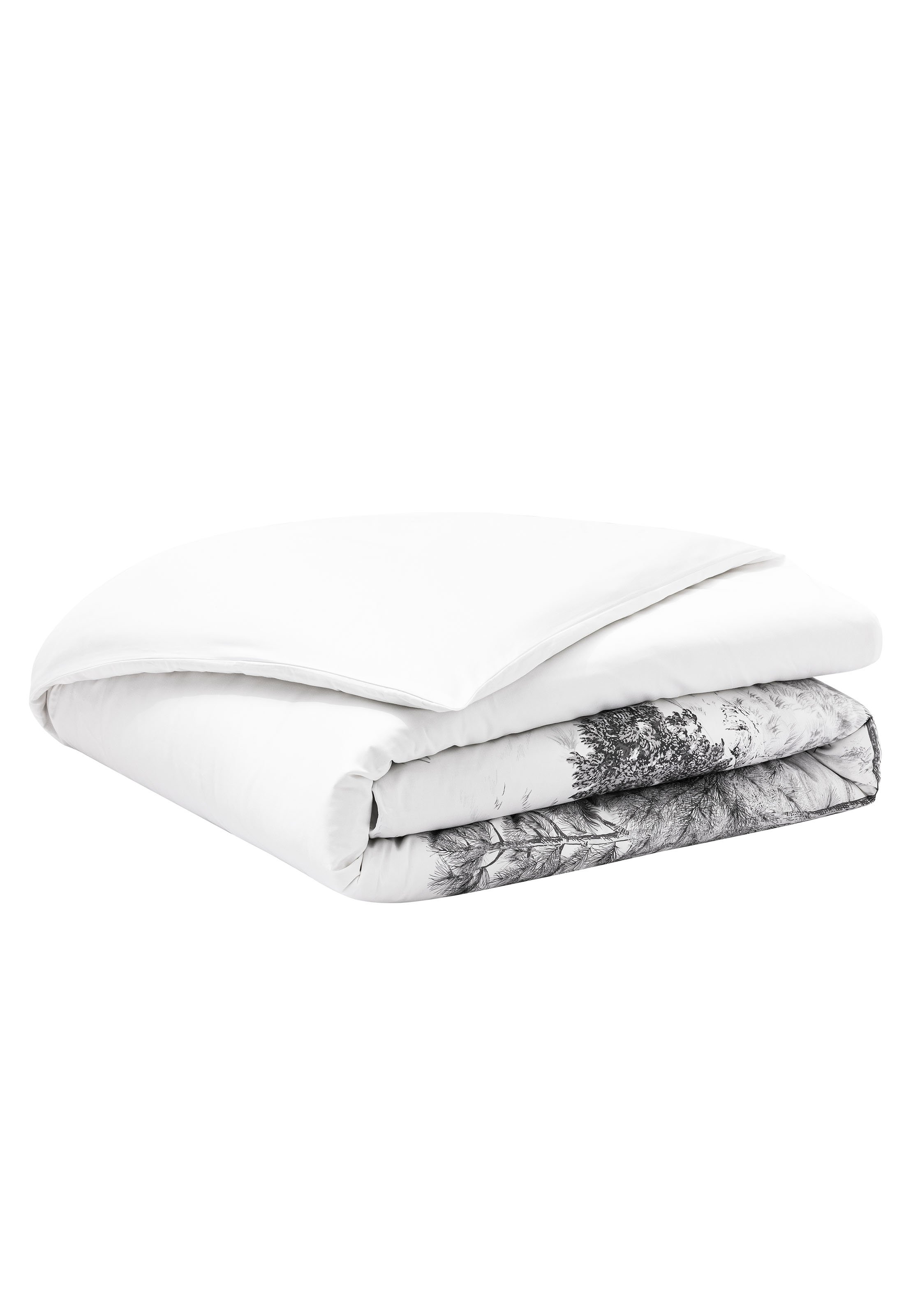 Housse de couette imprimée en satin de coton bio, dune ALEXANDRE TURPAULT Noir