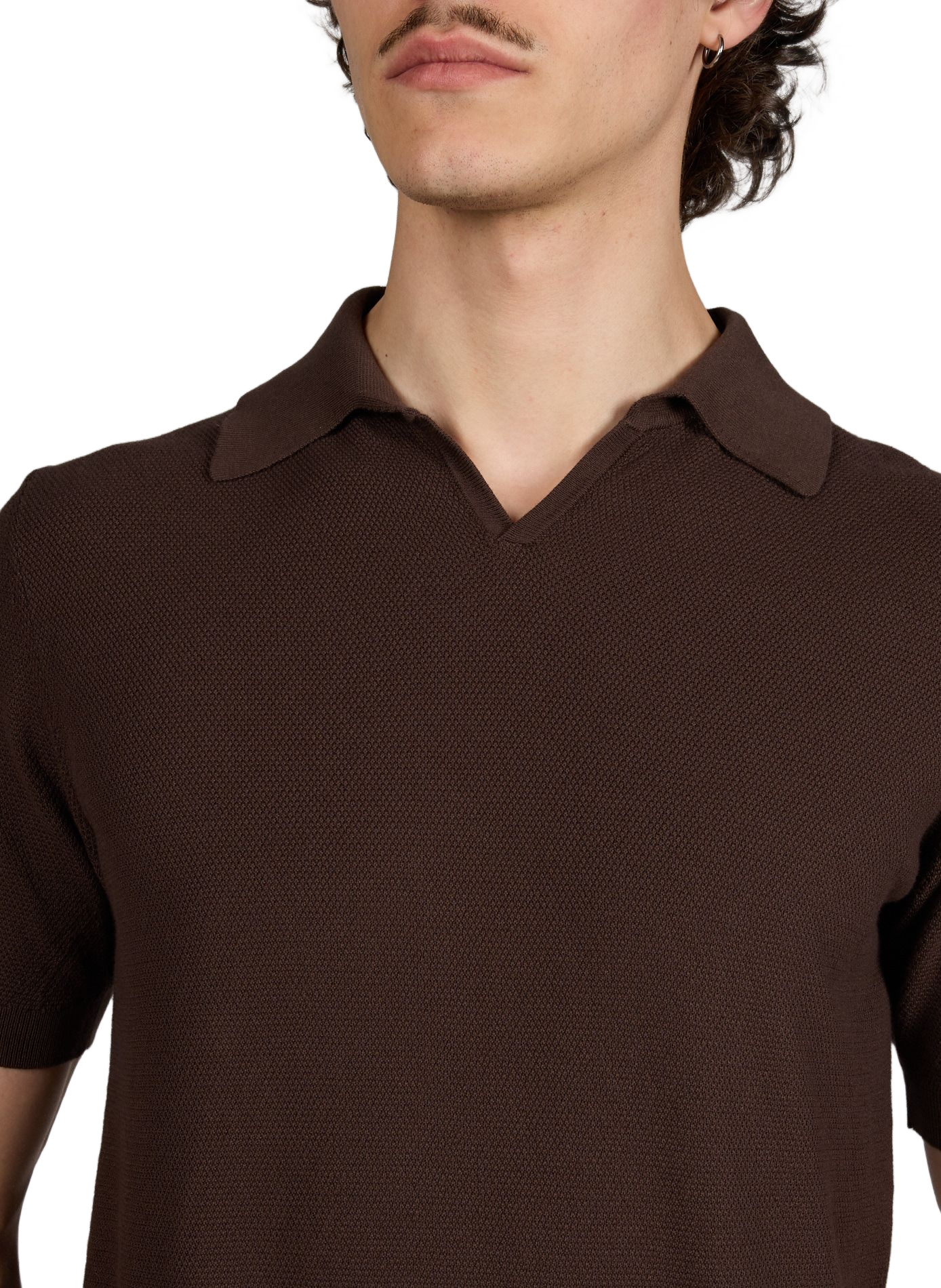 Polo en coton BOGLIOLI Marron