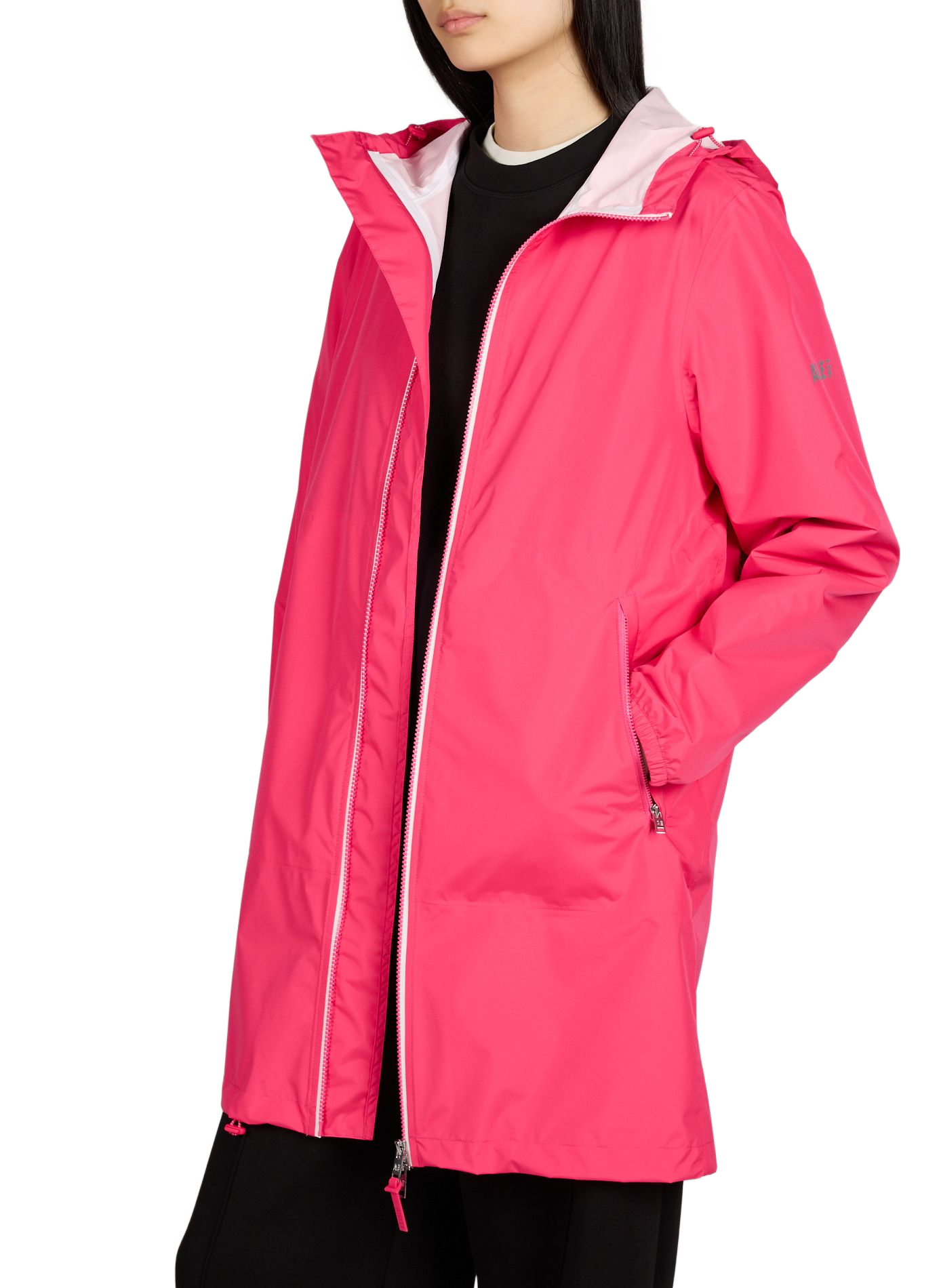 Unisex windproof Rainpack 90 long and foldable raincoat AIGLE Pink