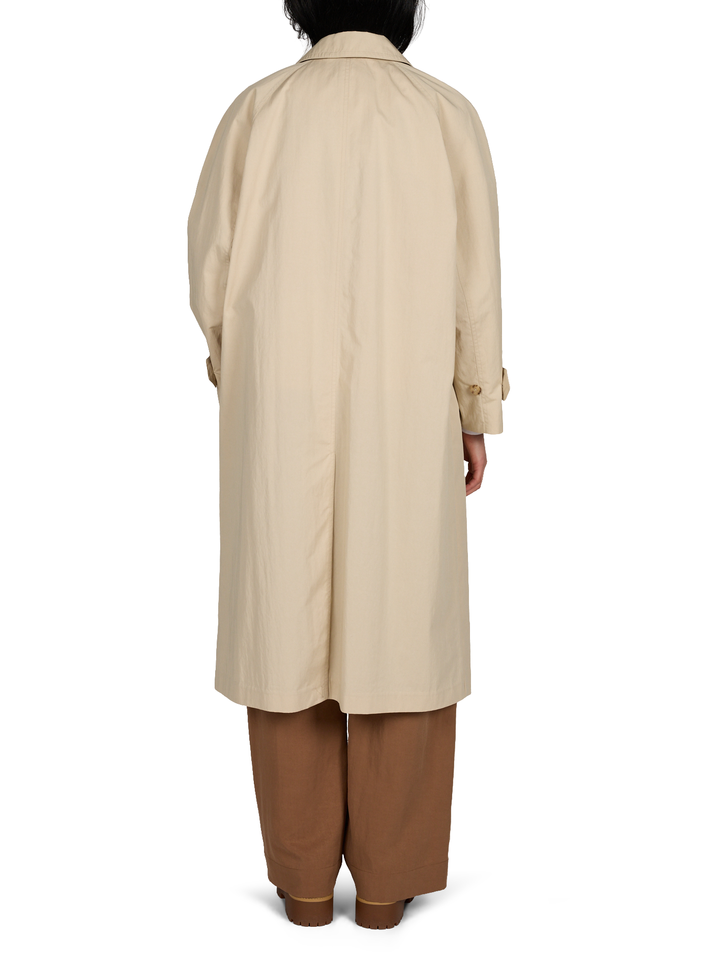 Trench droit uni en coton mélangé DUNST Beige