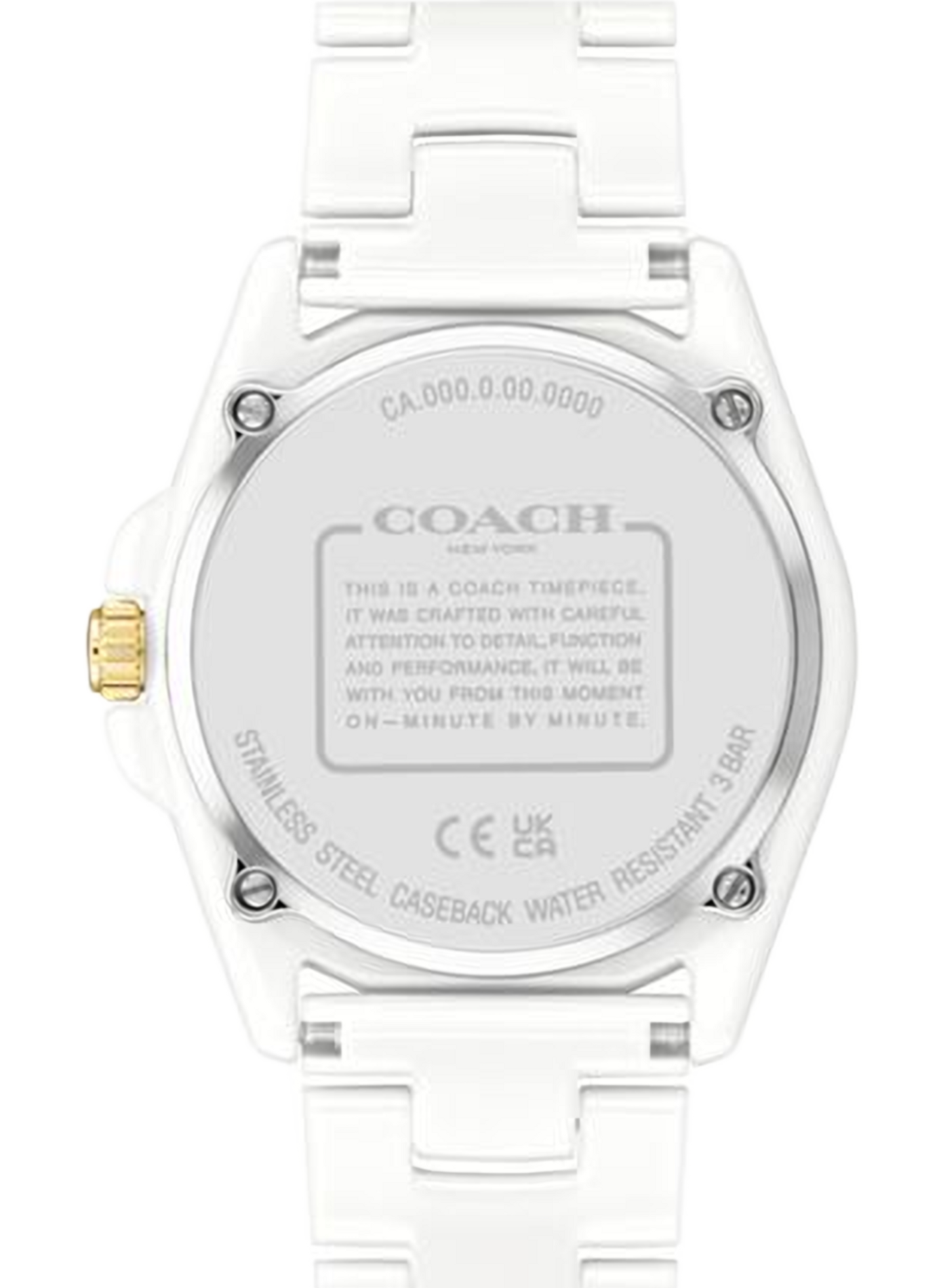 Montre quartz Greyson en céramique COACH MONTRES Blanc