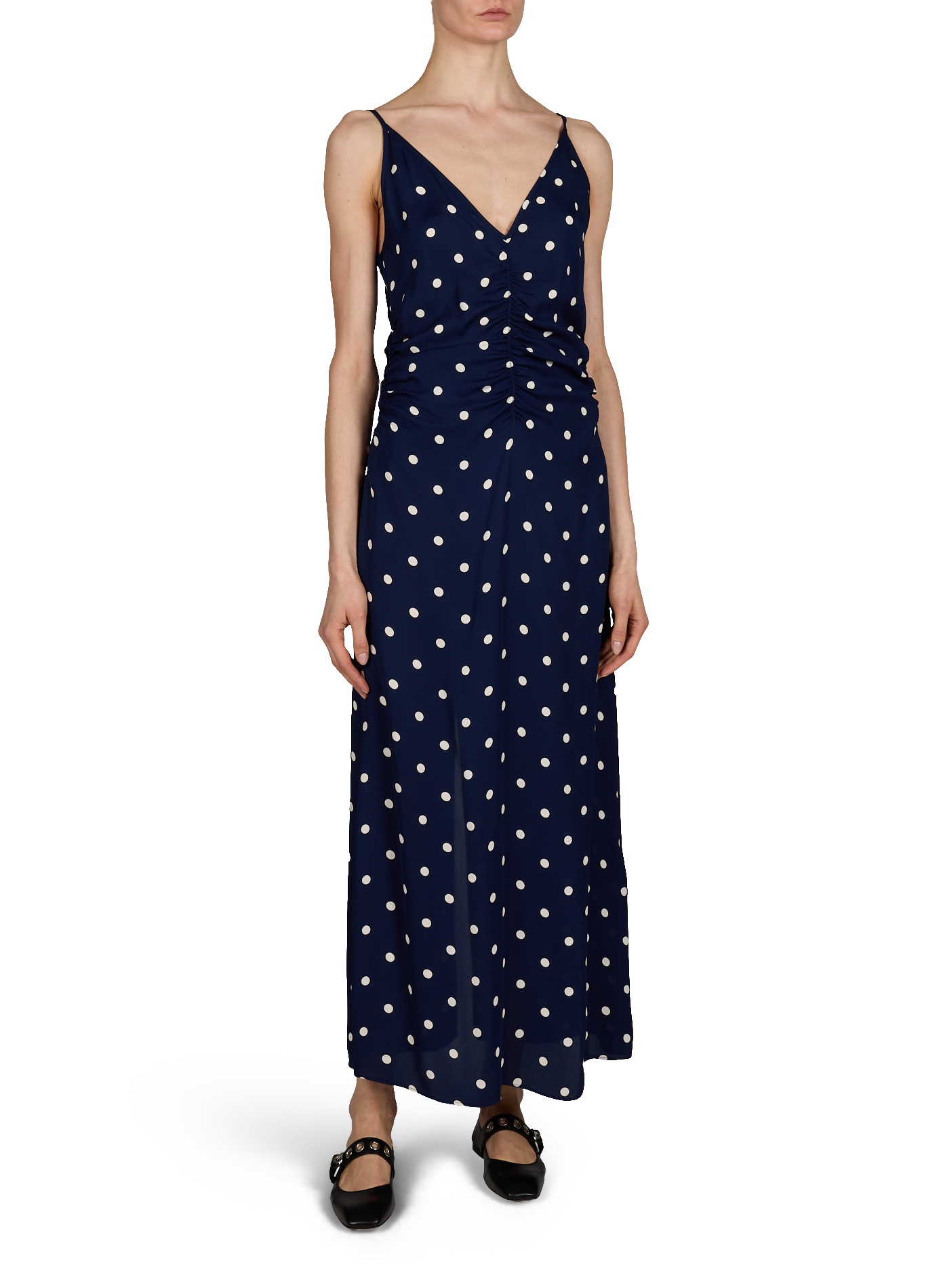 Robe longue à pois sans manches BAUM UND PFERDGARTEN Bleu