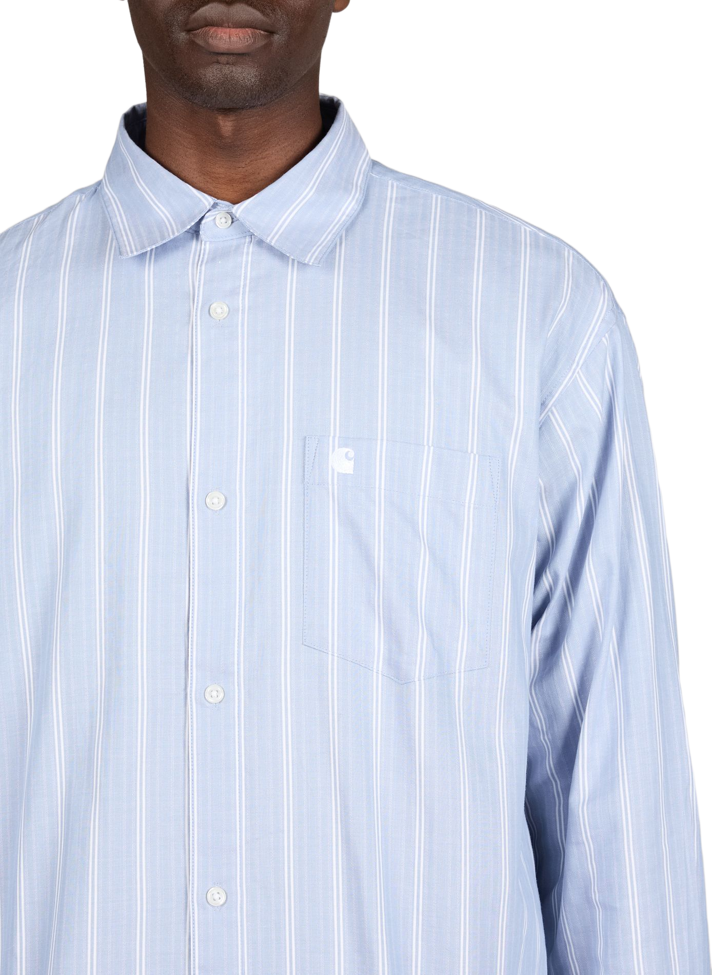 Chemise à rayures en coton CARHARTT WIP Bleu