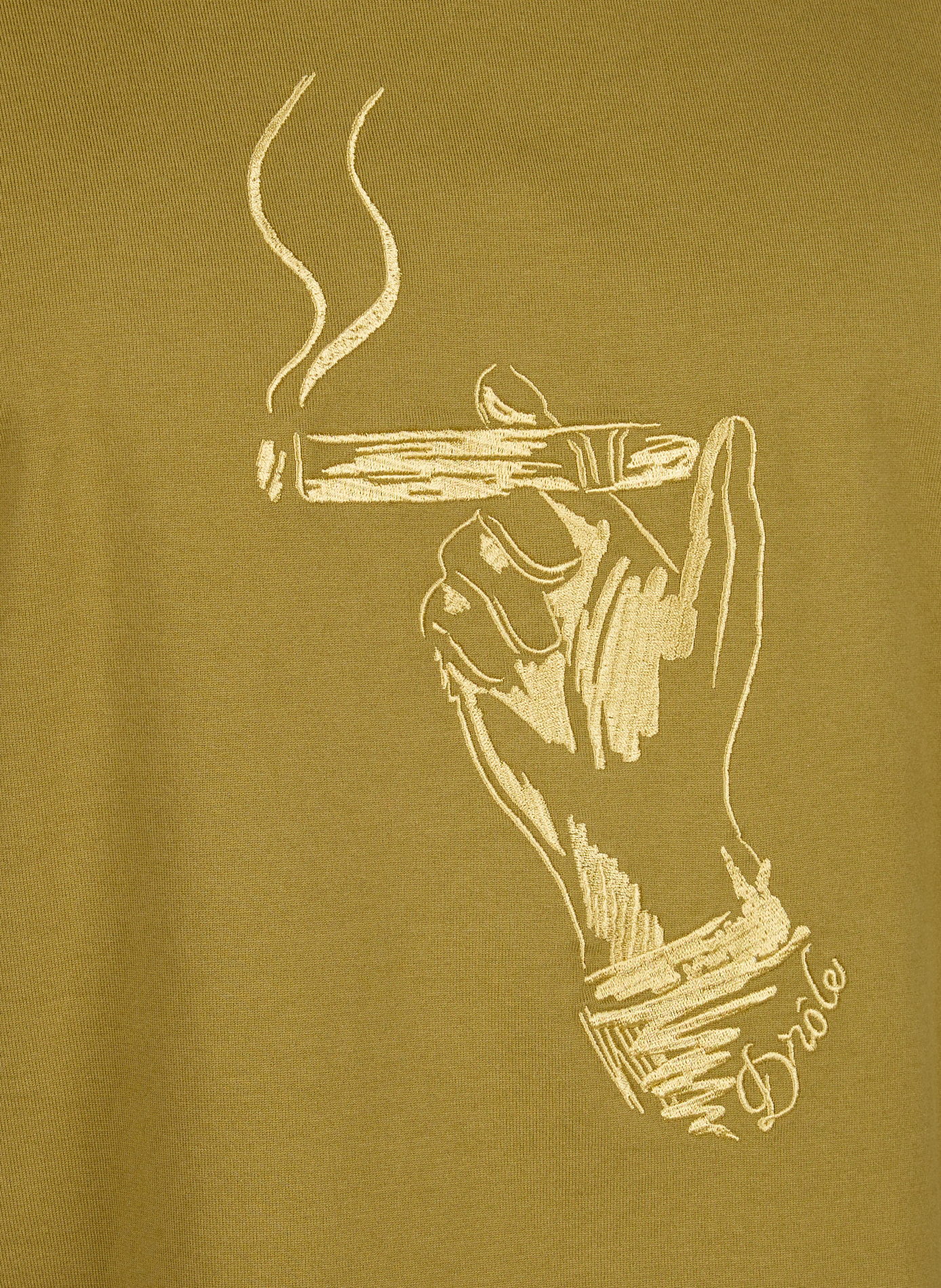 T-shirt Cuba imprimé en coton DROLE DE MONSIEUR Kaki