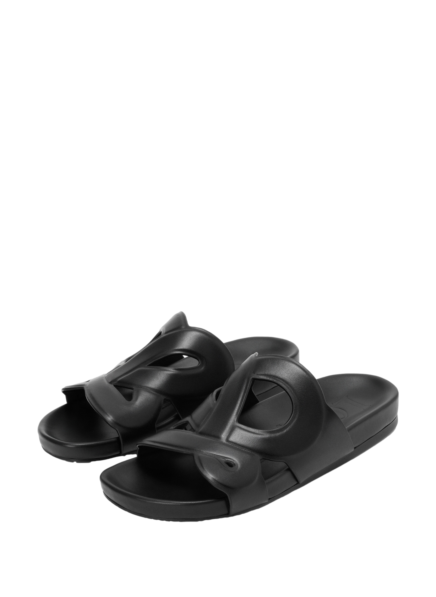 Monogram Leather Veau Tanned Vegetable Mules Ease LOEWE Black